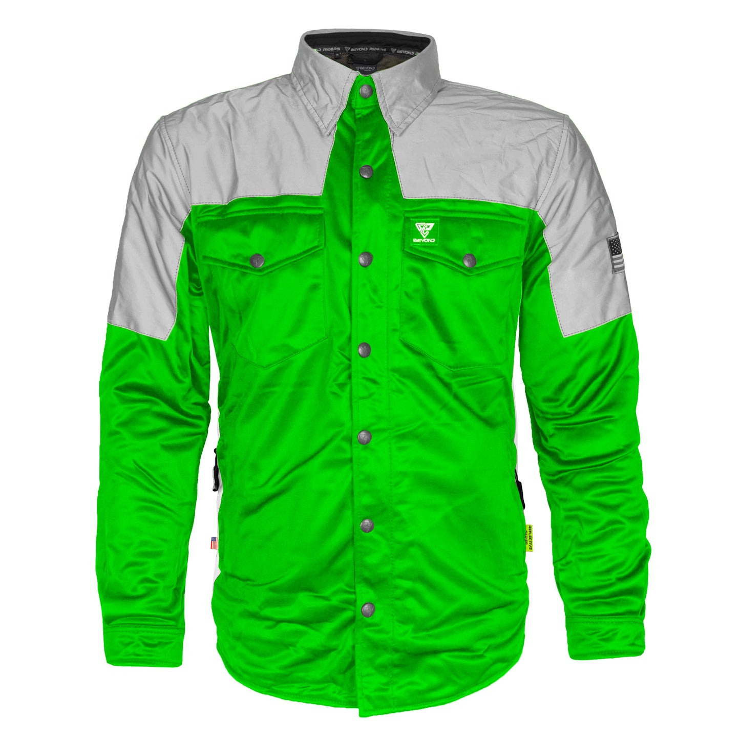 Ultra Reflective Shirt - Green Eclipse with Pads