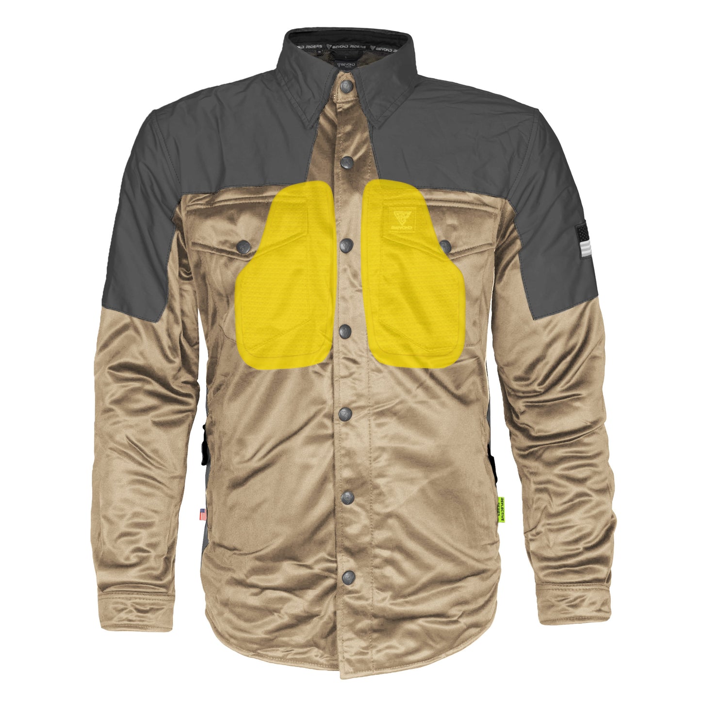 Ultra Reflective Shirt - Khaki Nebula with Pads