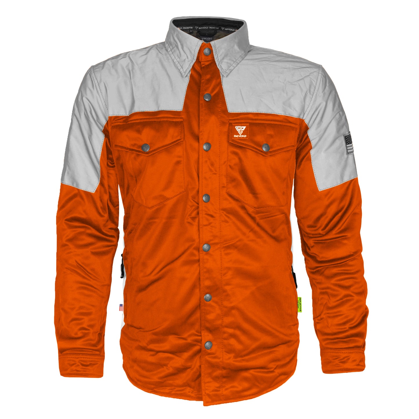 Ultra Reflective Shirt - Orange Eclipse with Pads