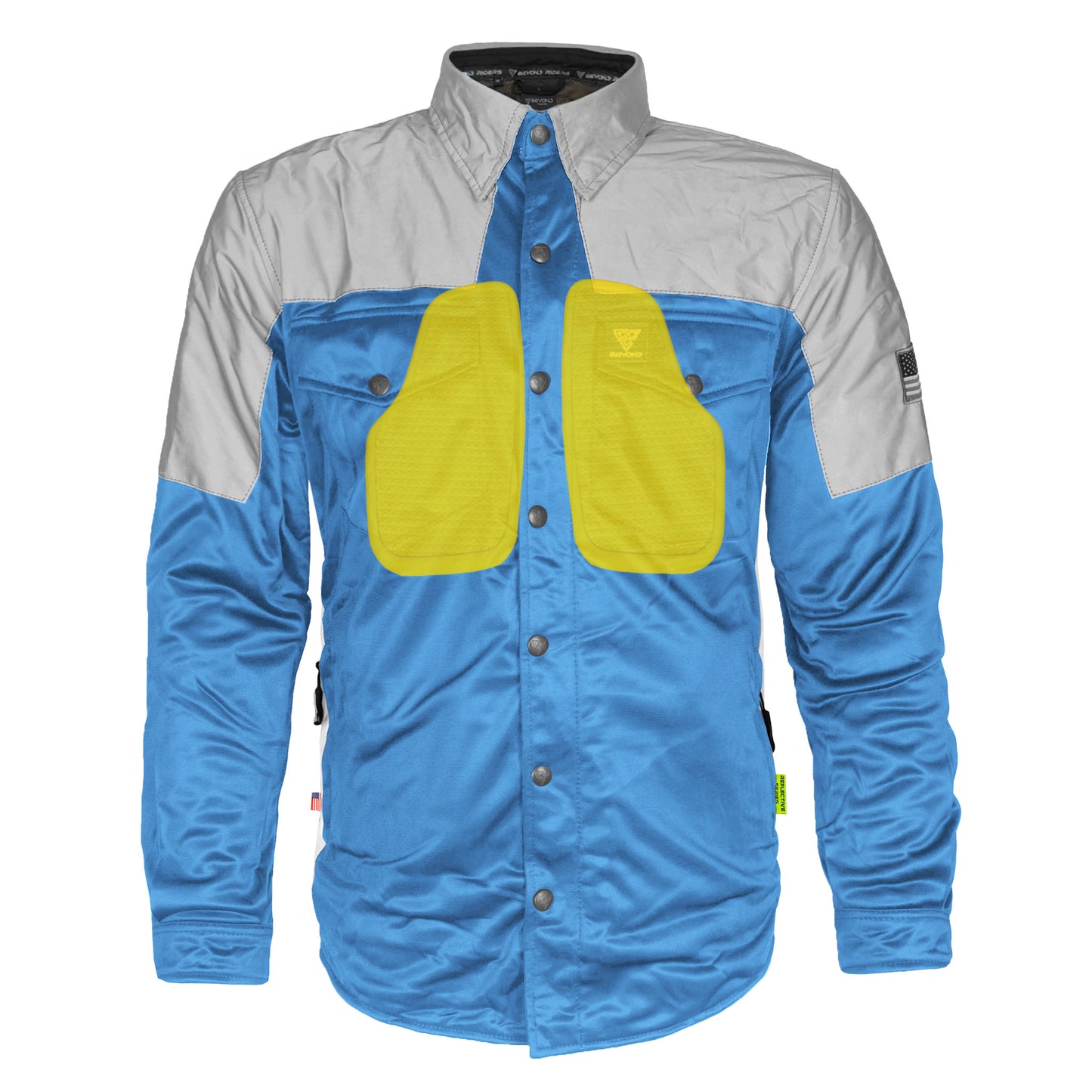 Ultra Reflective Shirt - Sky Blue Eclipse with Pads