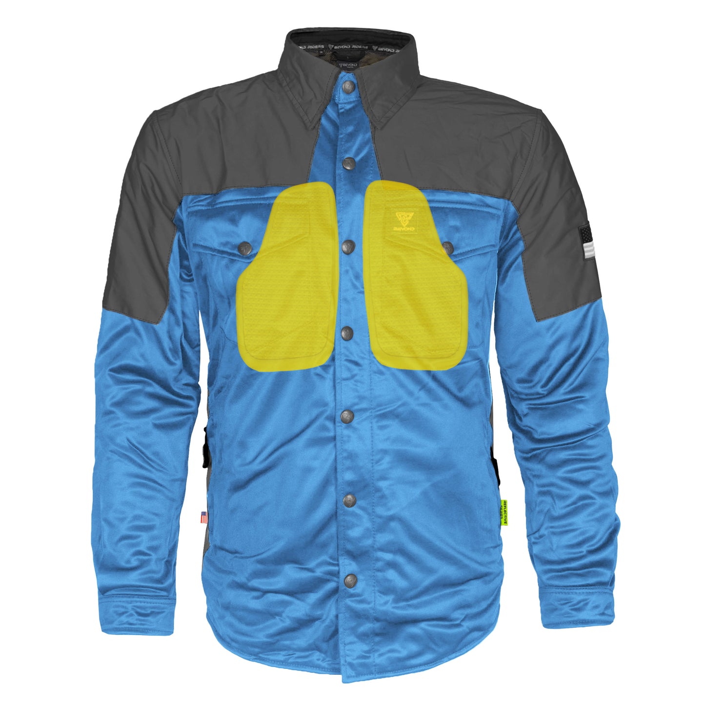 Ultra Reflective Shirt - Sky Blue Nebula with Pads