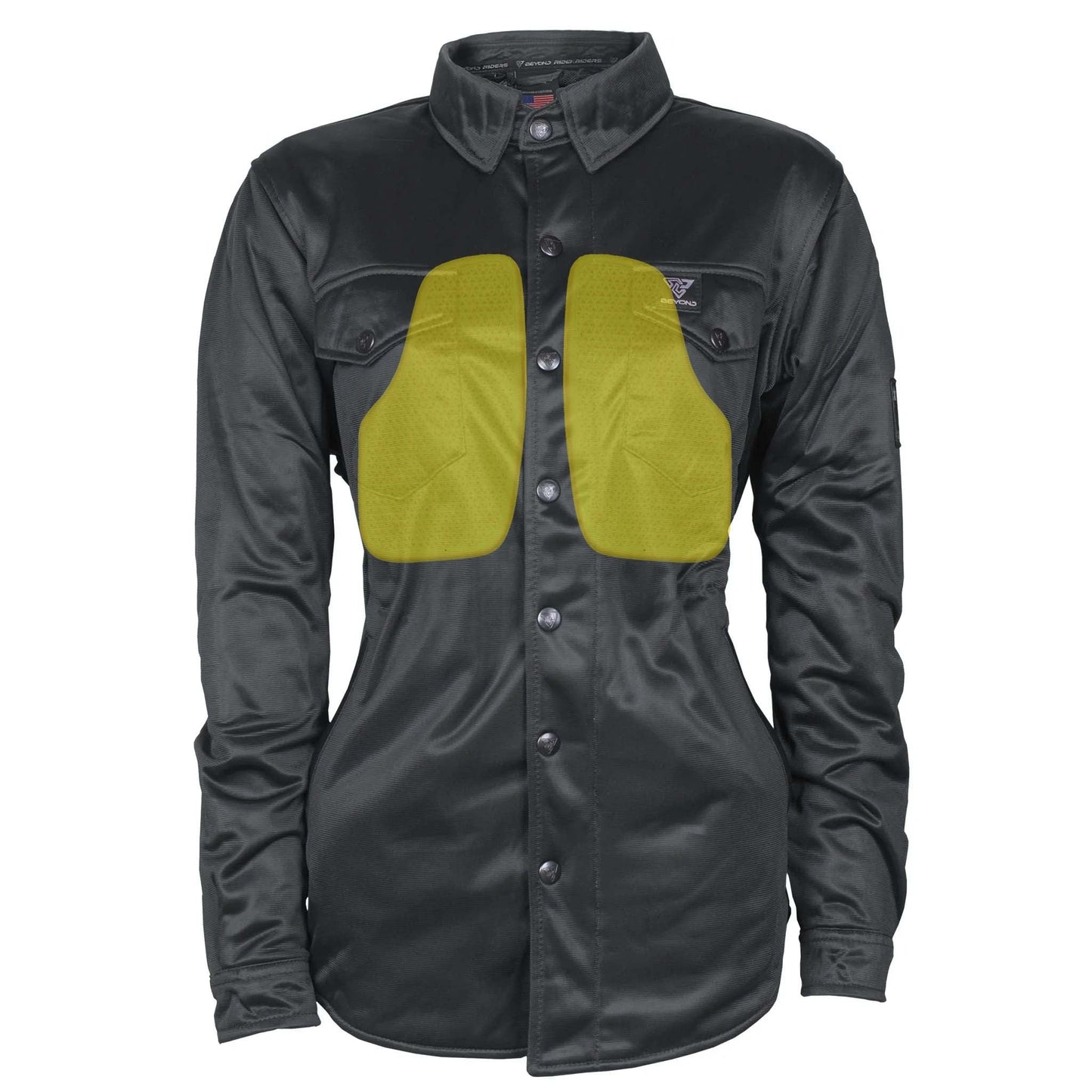 ultra-shirt-for-women-black-solid-front-side-with-chest-pads