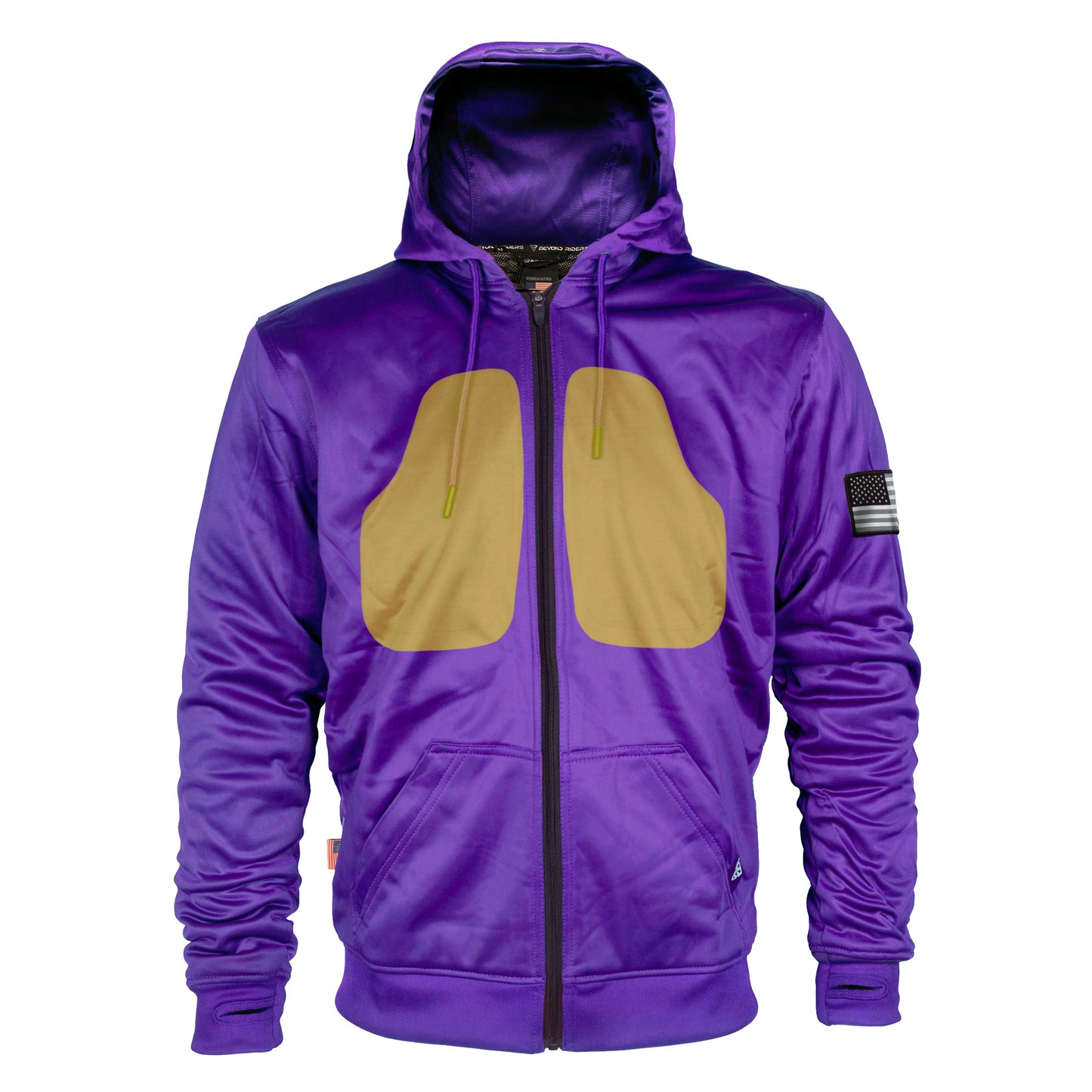 Purple Solid Ultra Protective Hoodie with Pads
