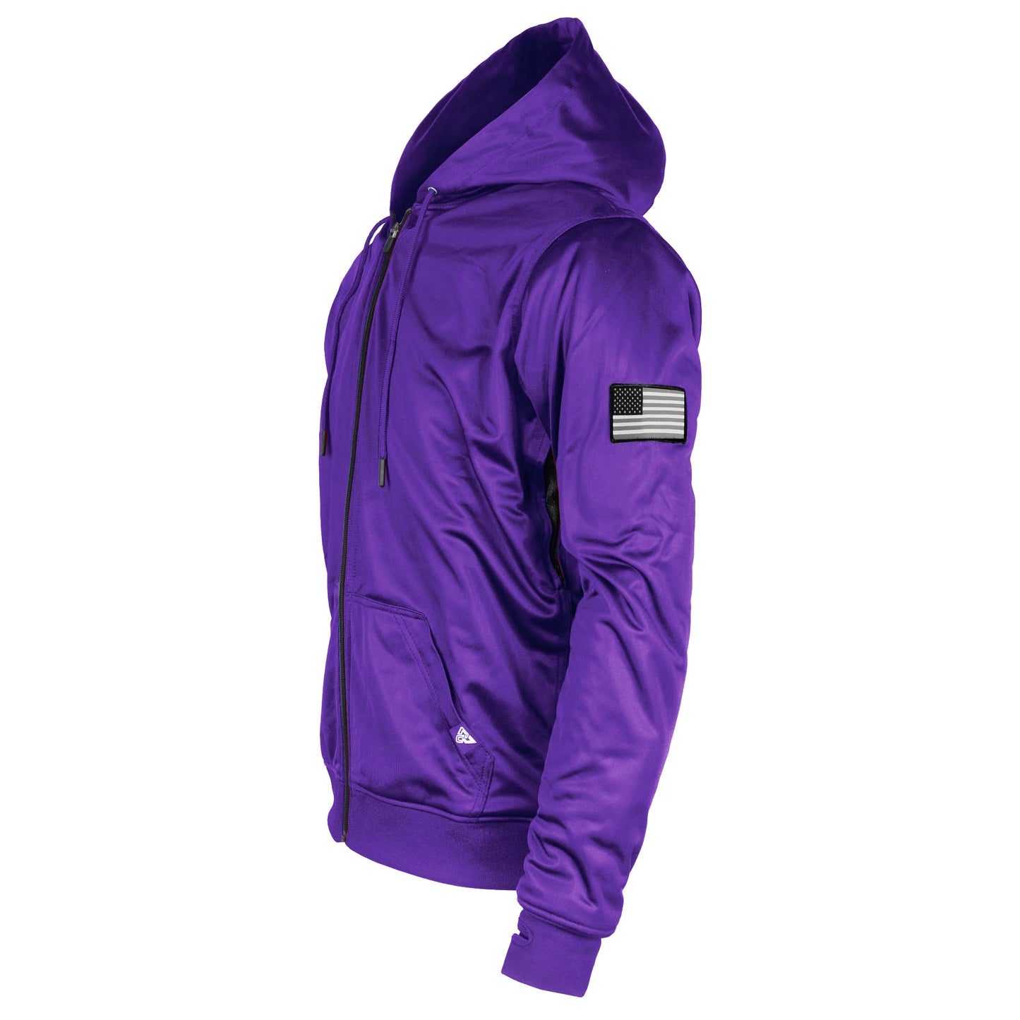 Purple Solid Ultra Protective Hoodie with Pads