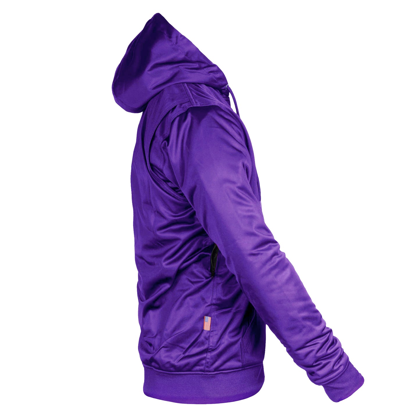 Purple Solid Ultra Protective Hoodie with Pads