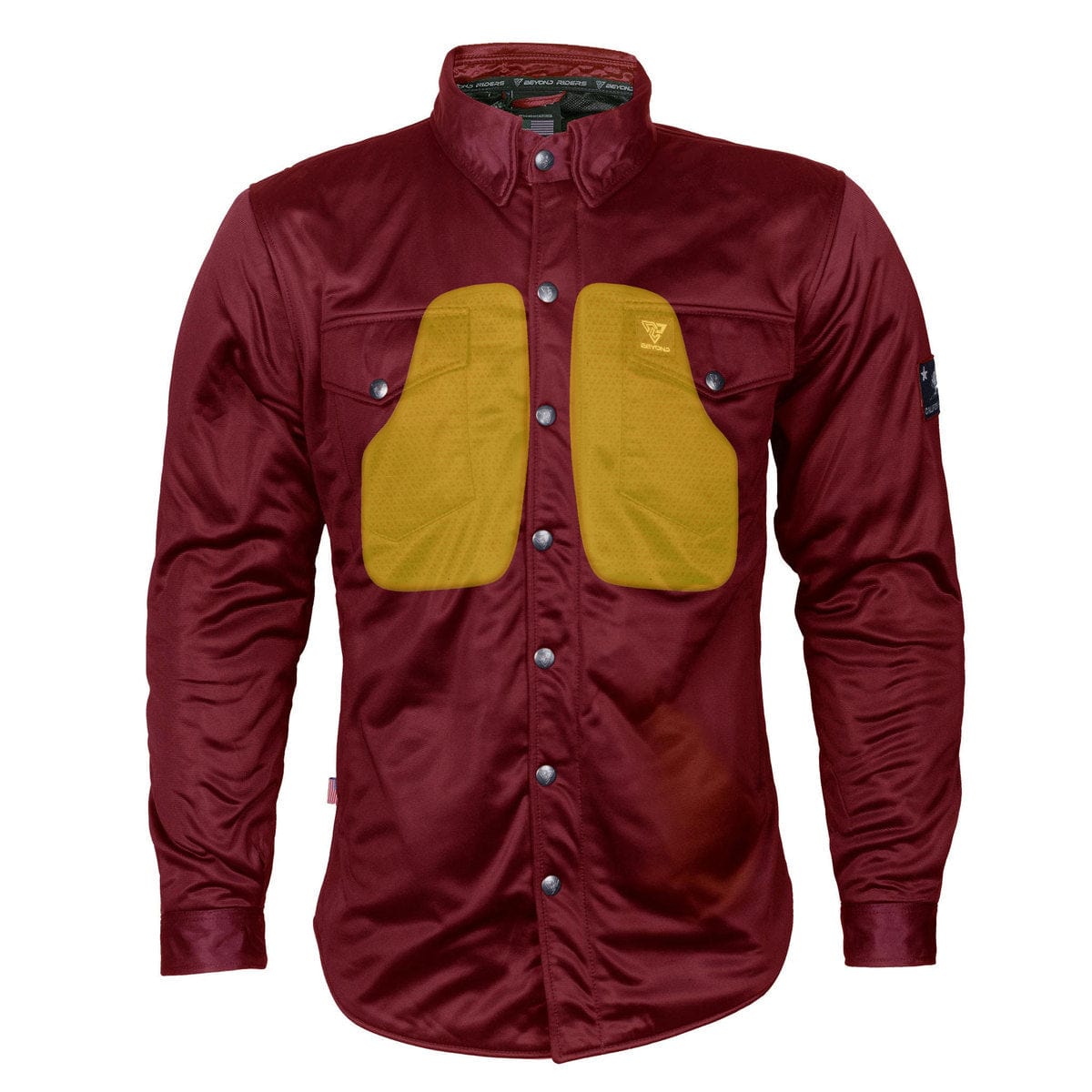 SALE Ultra Protective Shirt - Red Maroon Solid with Pads