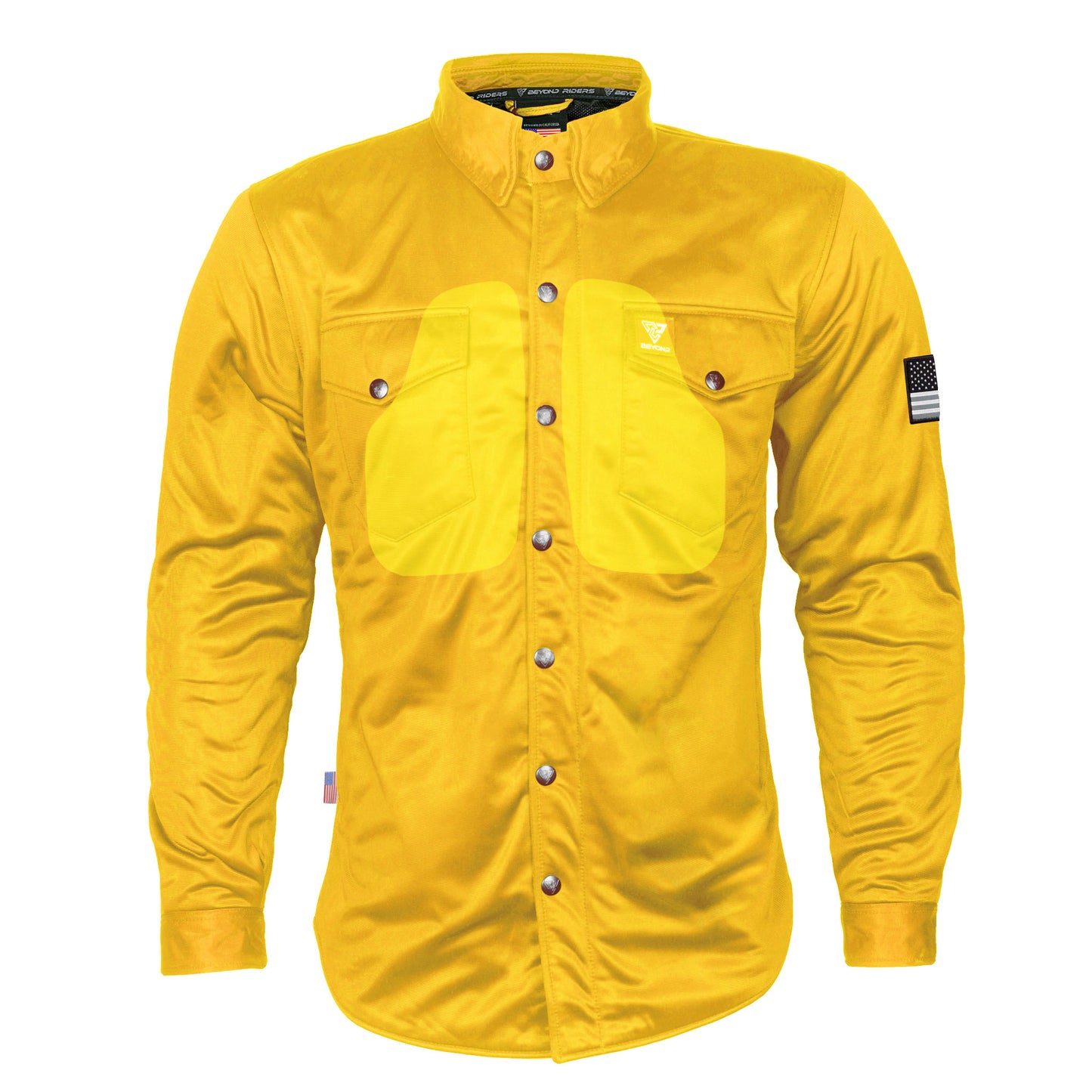 Ultra Protective Shirt - Yellow Solid with Pads