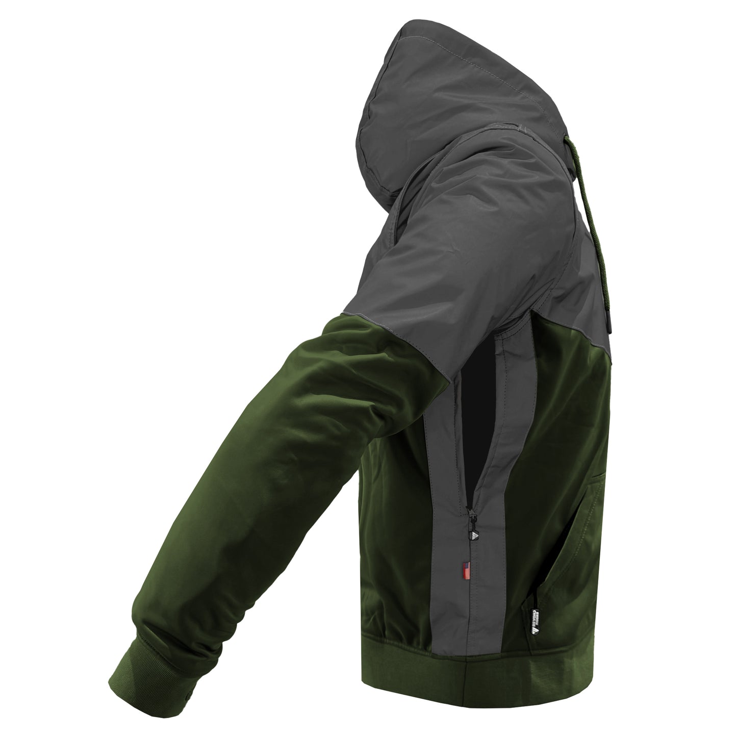 Ultra Reflective Hoodie Army Green Nebula with Pads