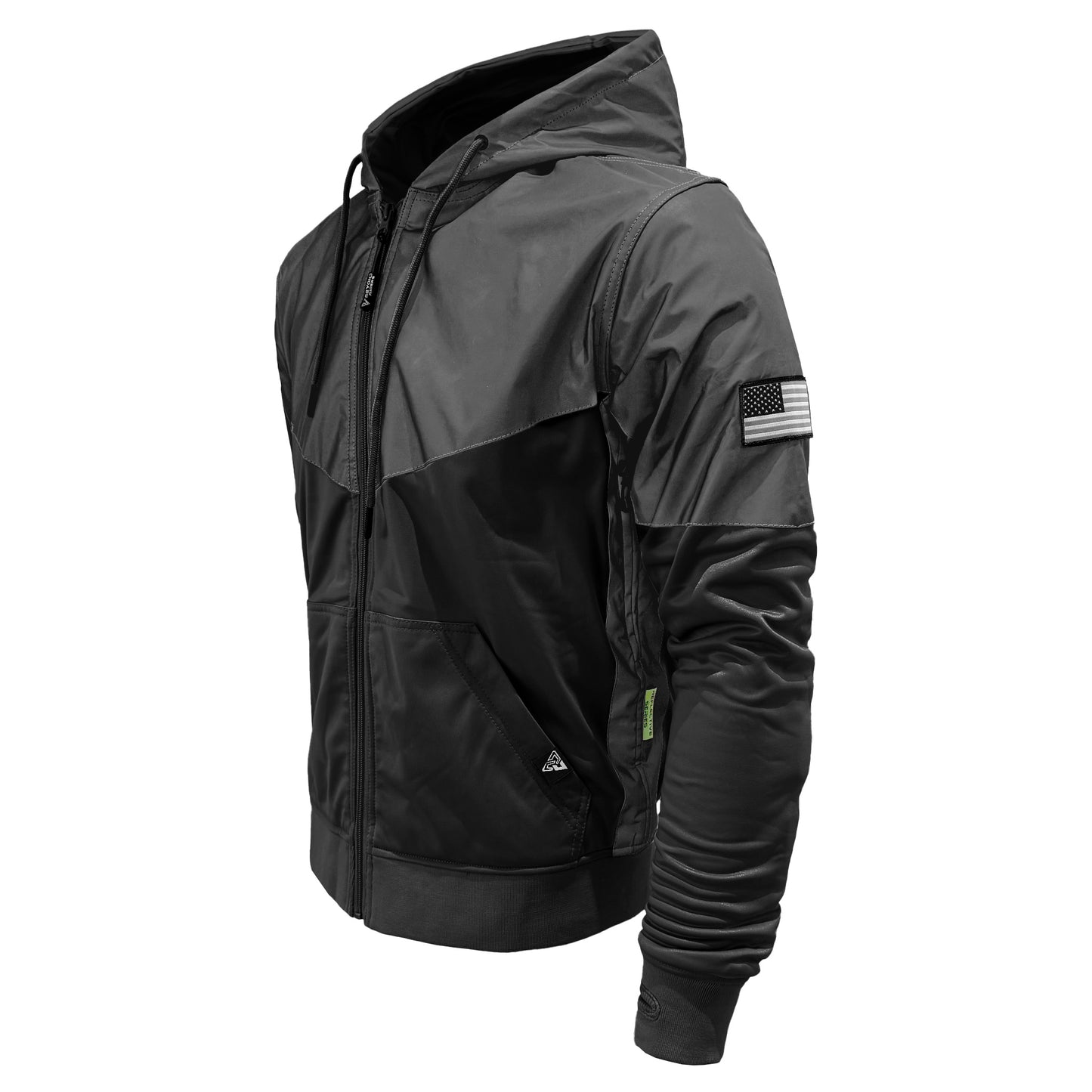 Ultra Reflective Hoodie "Nightfall Nebula" - Black and Black with Pads