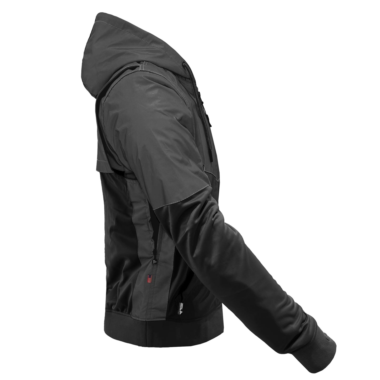 Ultra Reflective Hoodie "Nightfall Nebula" - Black and Black with Pads