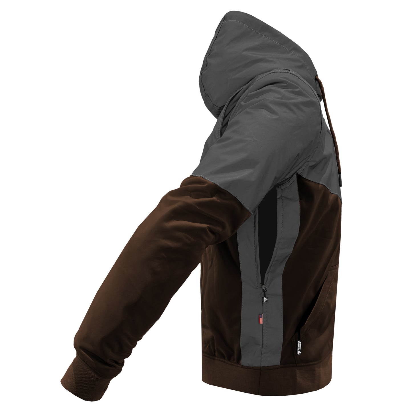 Ultra Reflective Hoodie Brown Nebula with Pads
