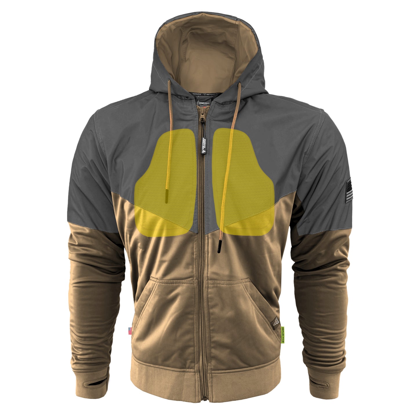 Ultra Reflective Hoodie Camel Nebula with Pads
