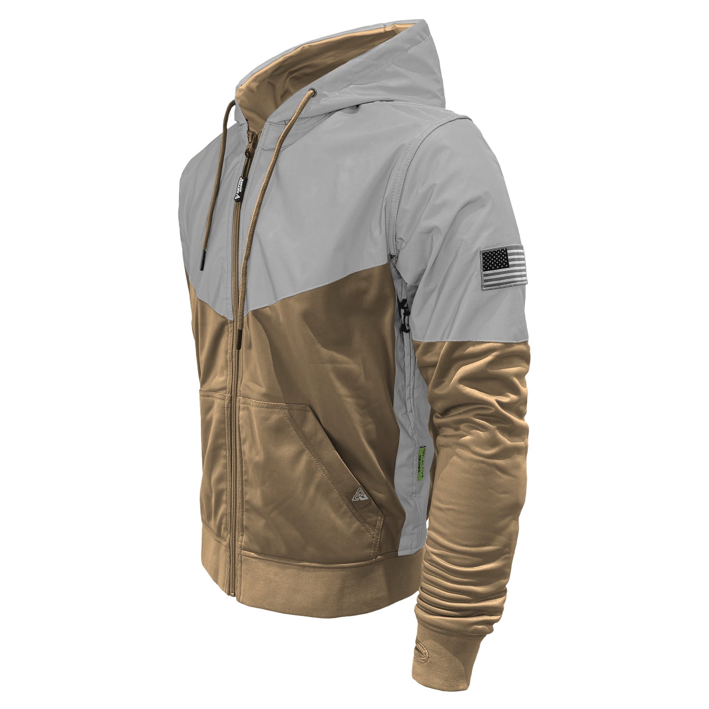 Ultra Reflective Hoodie Camel Eclipse with Pads