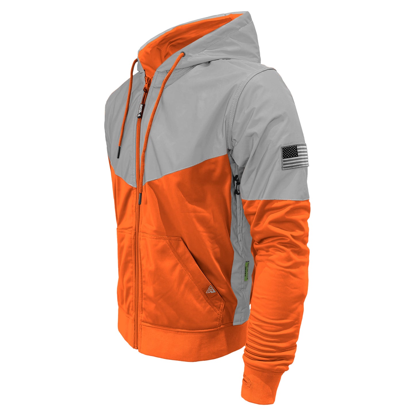 Ultra Reflective Hoodie Hi Vis Orange Eclipse with Pads