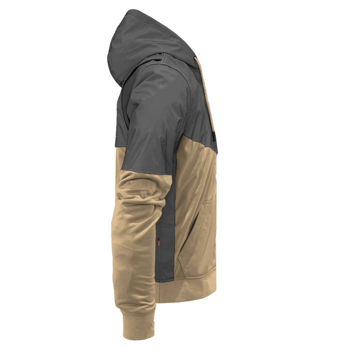 Ultra Reflective Hoodie Khaki Nebula with Pads