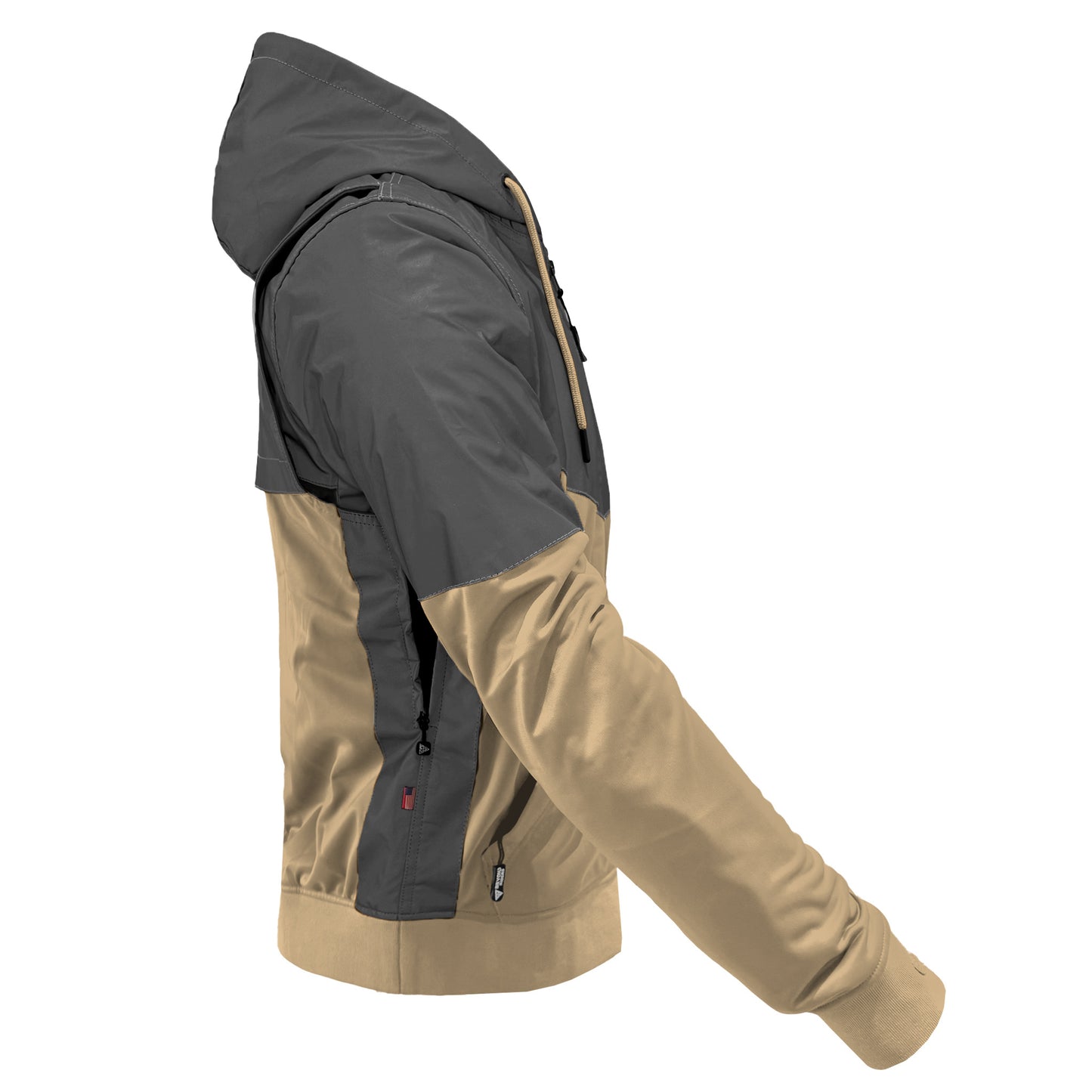 Ultra Reflective Hoodie Khaki Nebula with Pads
