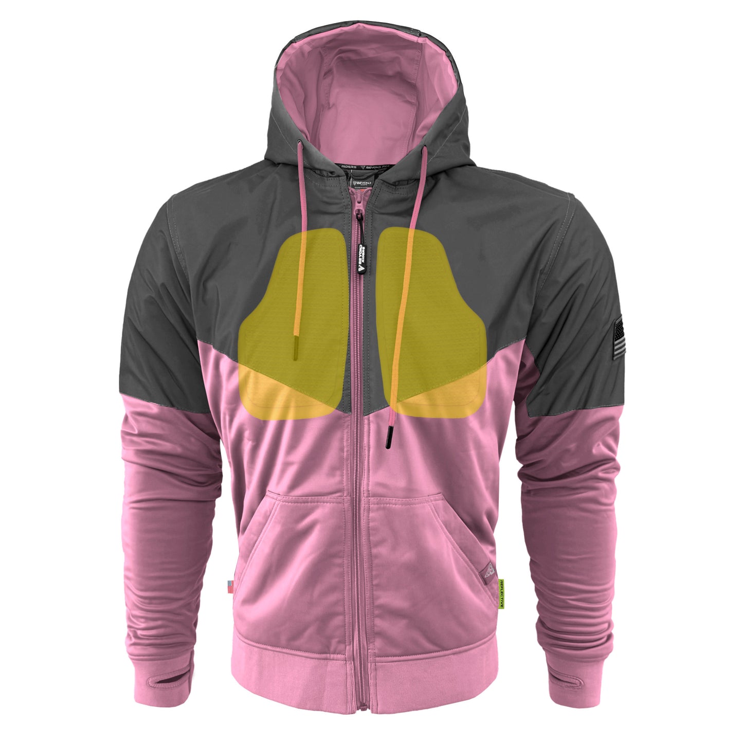 Ultra Reflective Hoodie Light Pink Nebula with Pads