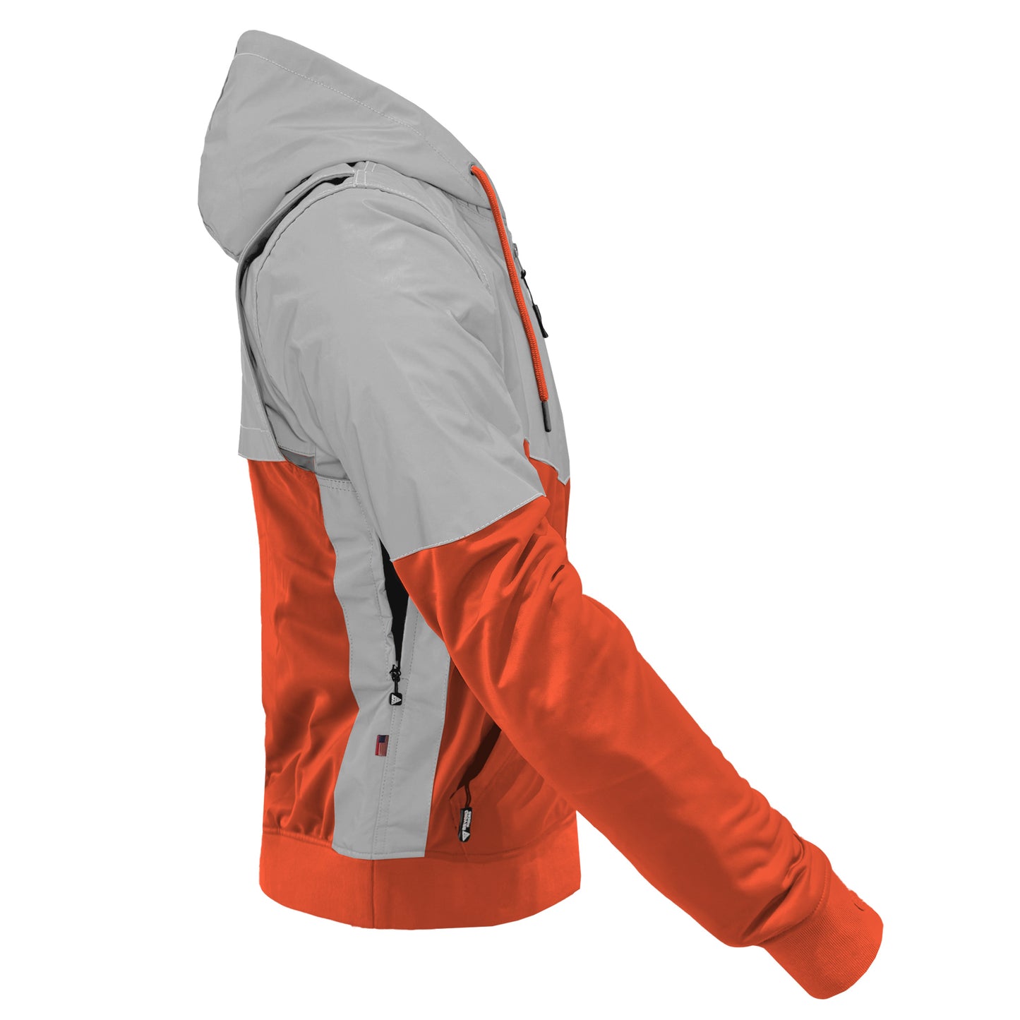 Ultra Reflective Hoodie Orange Eclipse with Pads