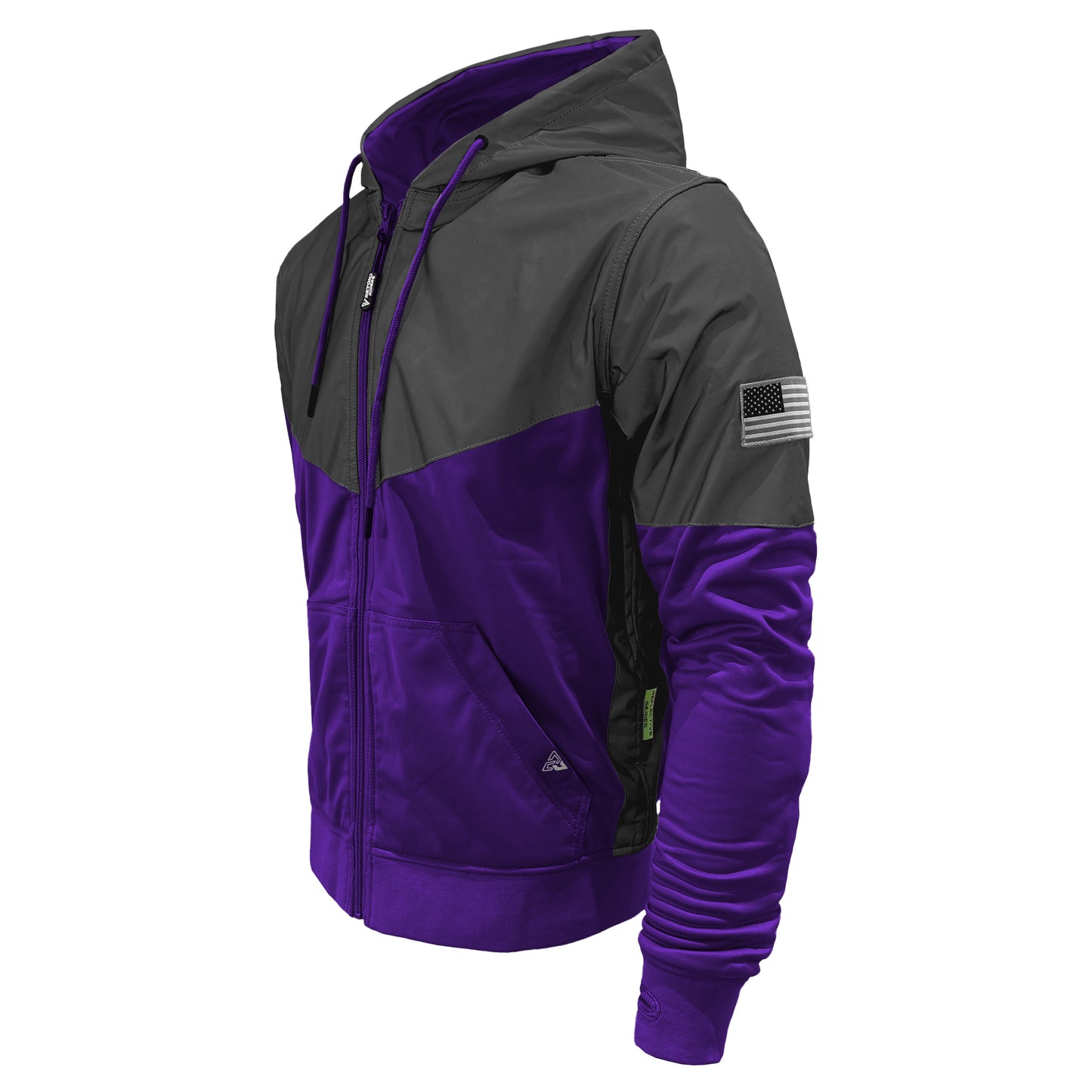 Ultra Reflective Hoodie Purple Nebula with Pads