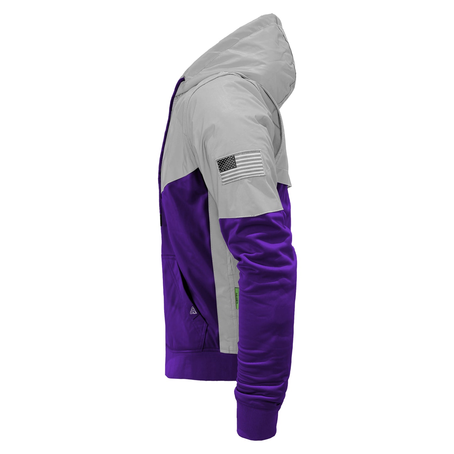 Ultra Reflective Hoodie Purple Eclipse with Pads