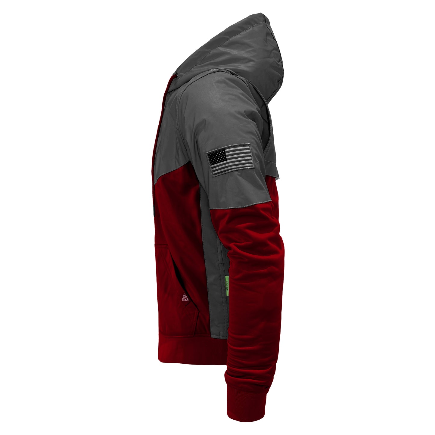 Ultra Reflective Hoodie Red Maroon Nebula with Pads
