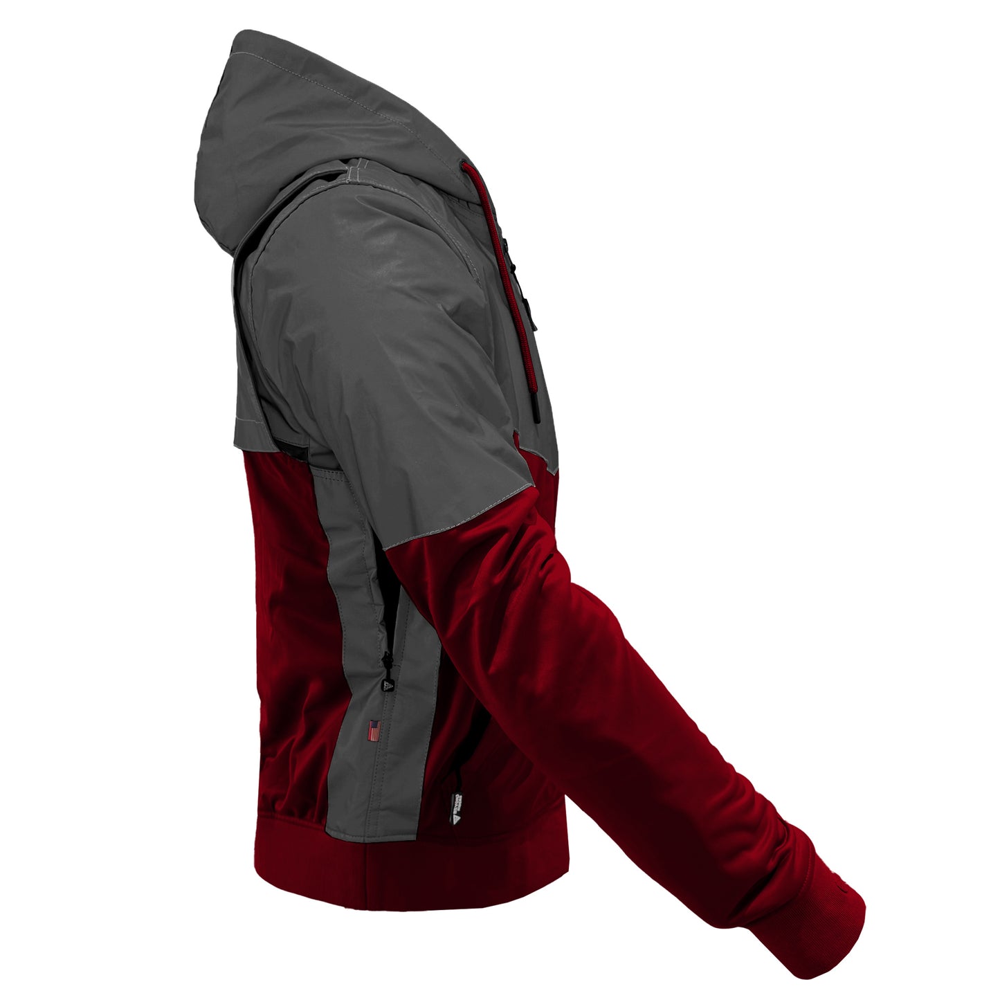 Ultra Reflective Hoodie Red Maroon Nebula with Pads