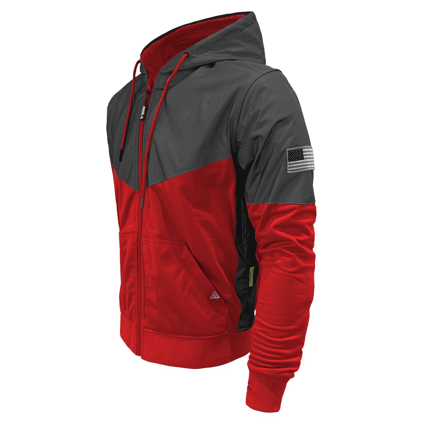Ultra Reflective Hoodie Red Nebula with Pads