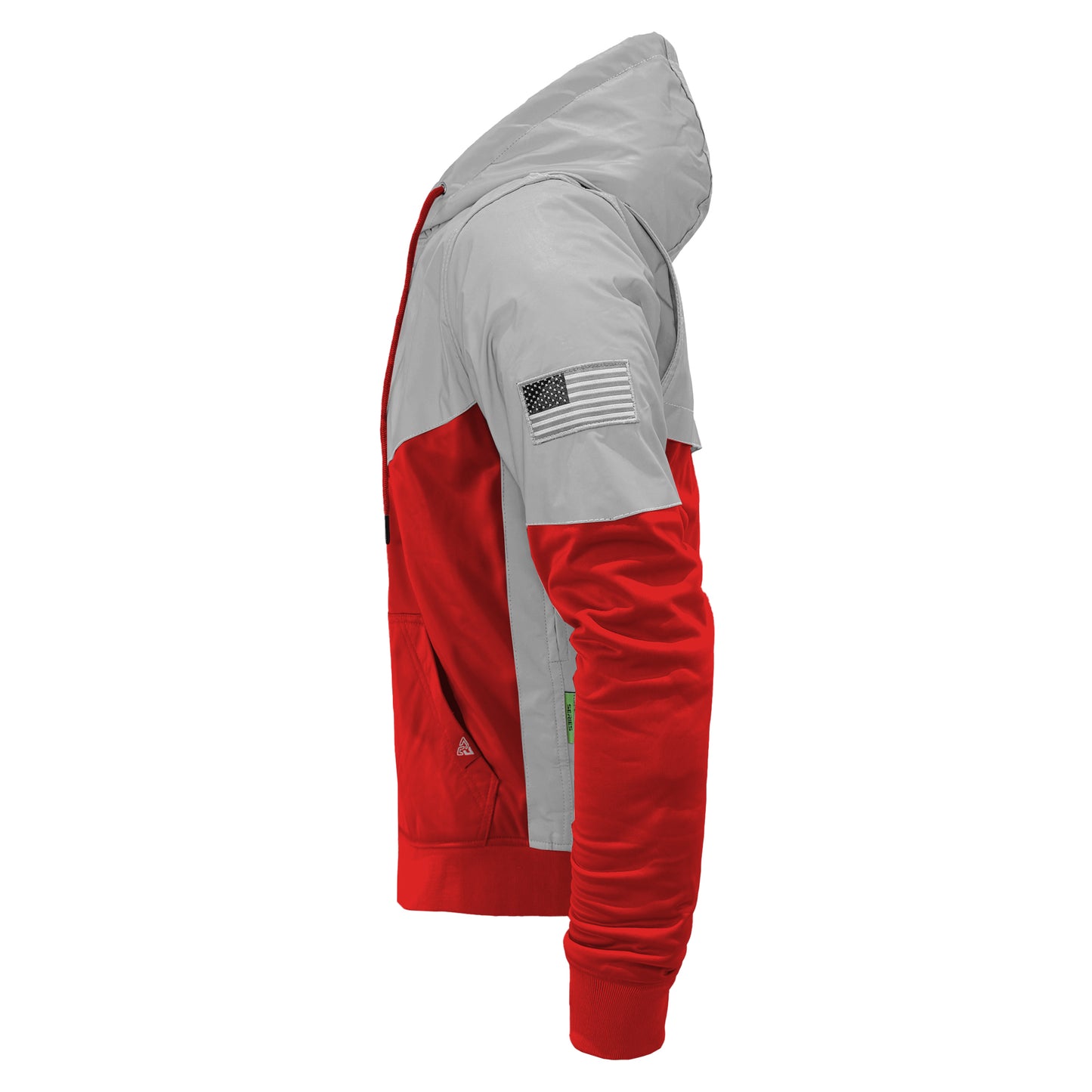 Ultra Reflective Hoodie Red Eclipse with Pads