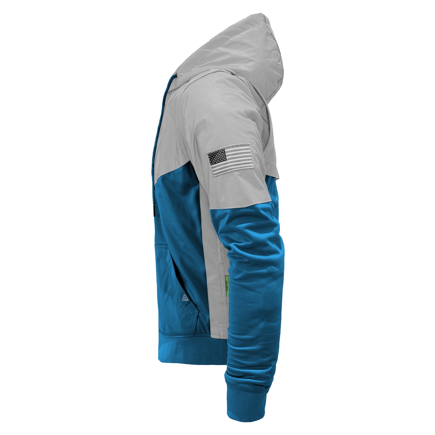 Ultra Reflective Hoodie Teal Eclipse with Pads