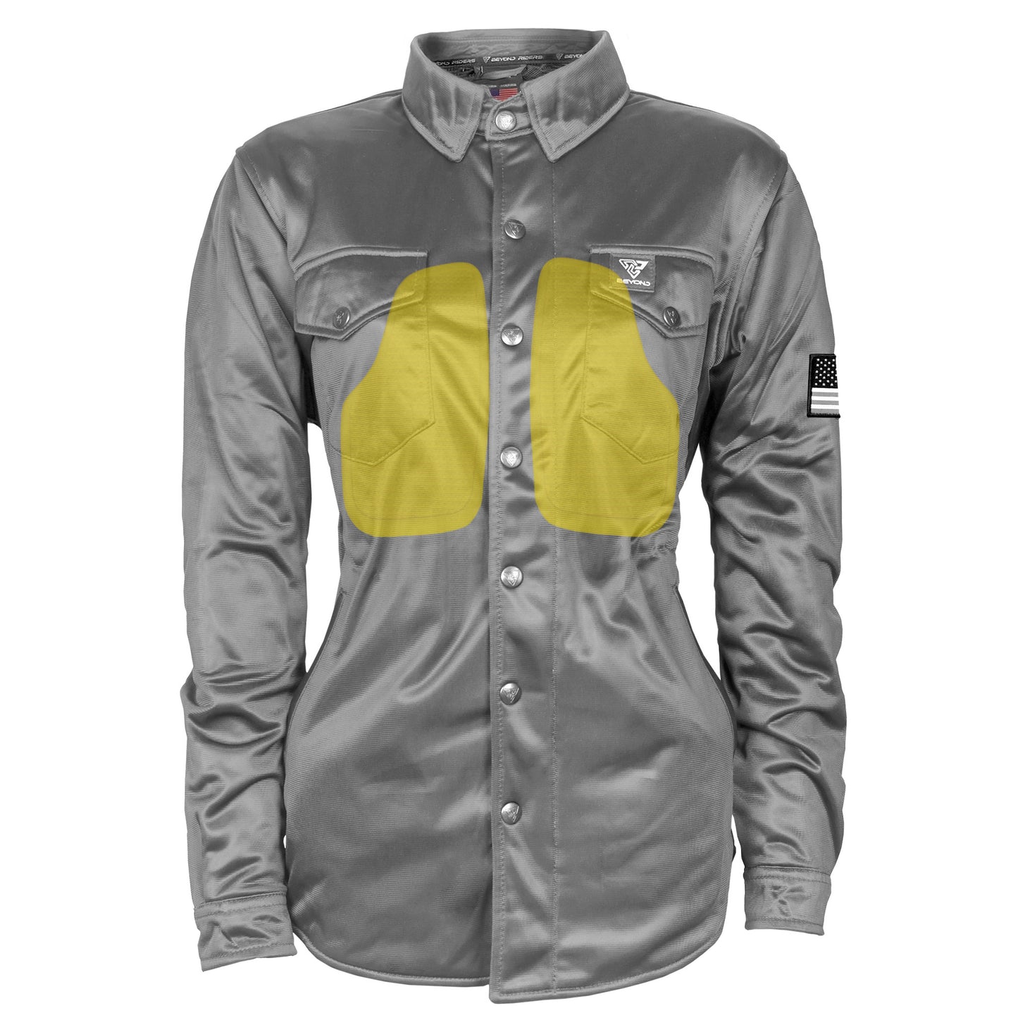 Ultra Protective Shirt for Women - Dark Gray Solid with Pads
