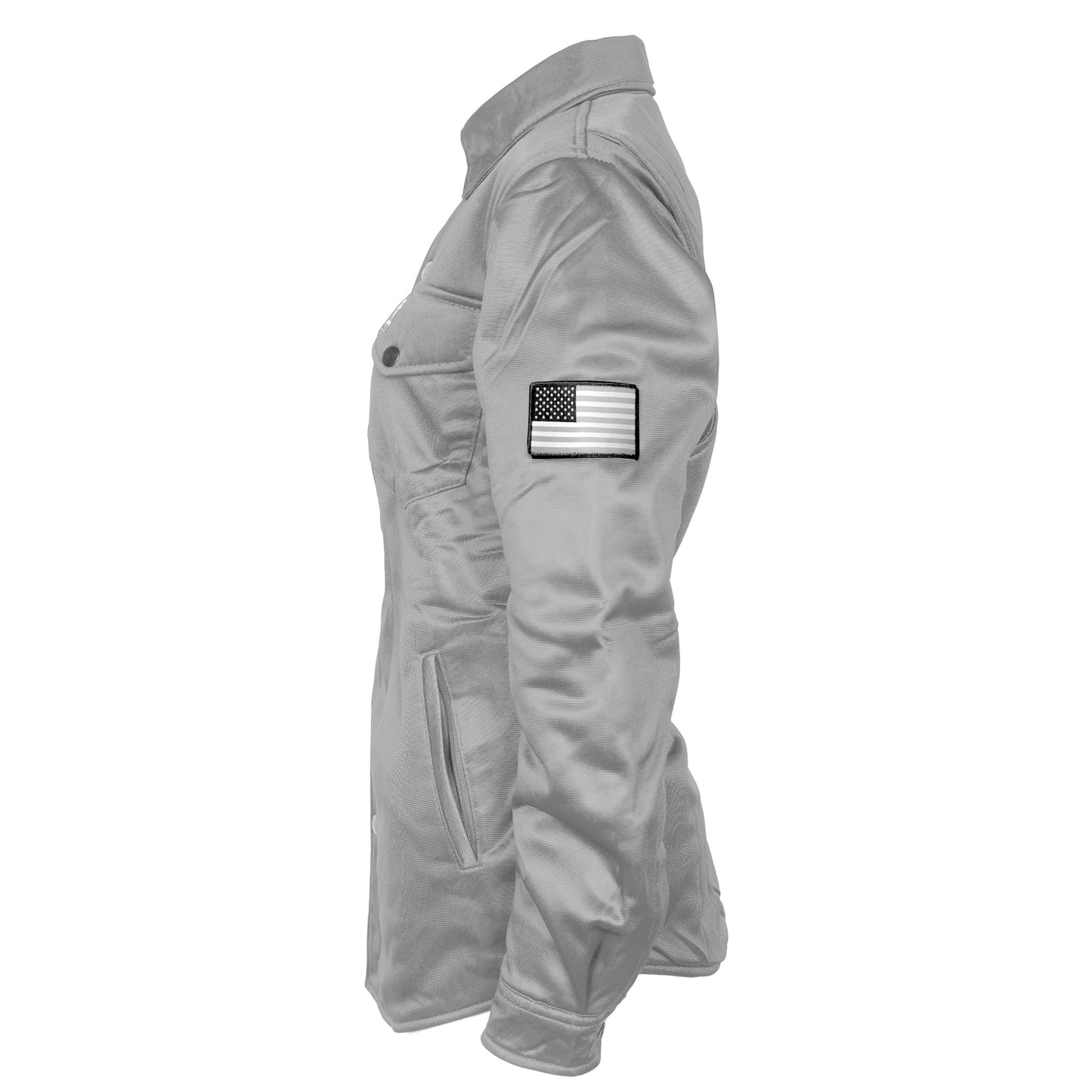 Ultra Protective Shirt for Women - Light Gray Solid with Pads