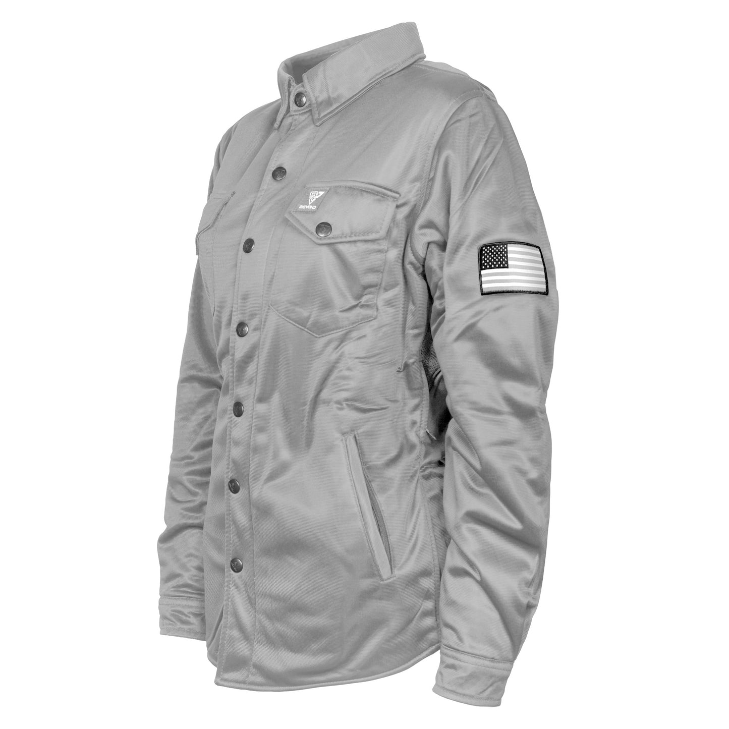 Ultra Protective Shirt for Women - Light Gray Solid with Pads