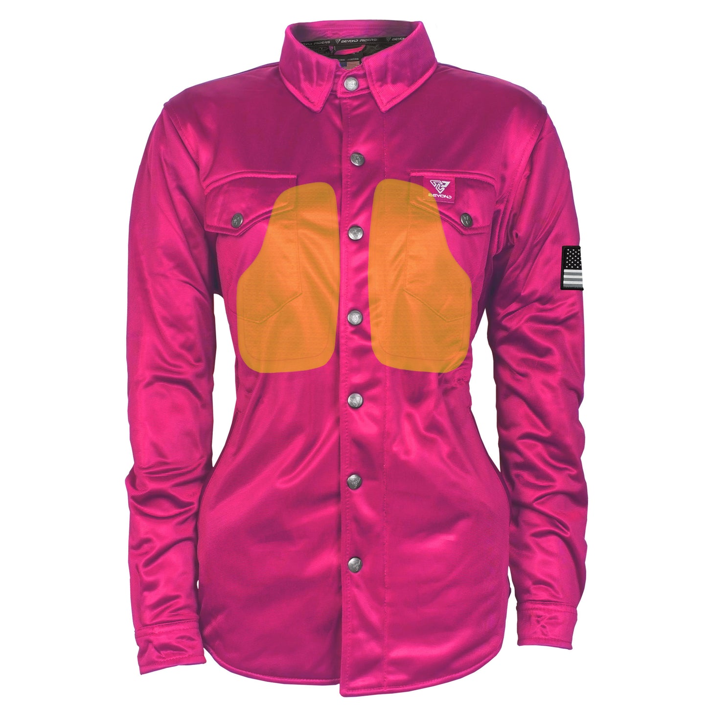 Ultra Protective Shirt for Women - Pink Solid with Pads