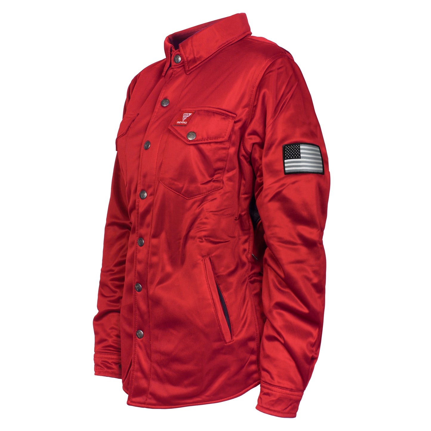 Ultra Protective Shirt for Women - Red Solid with Pads