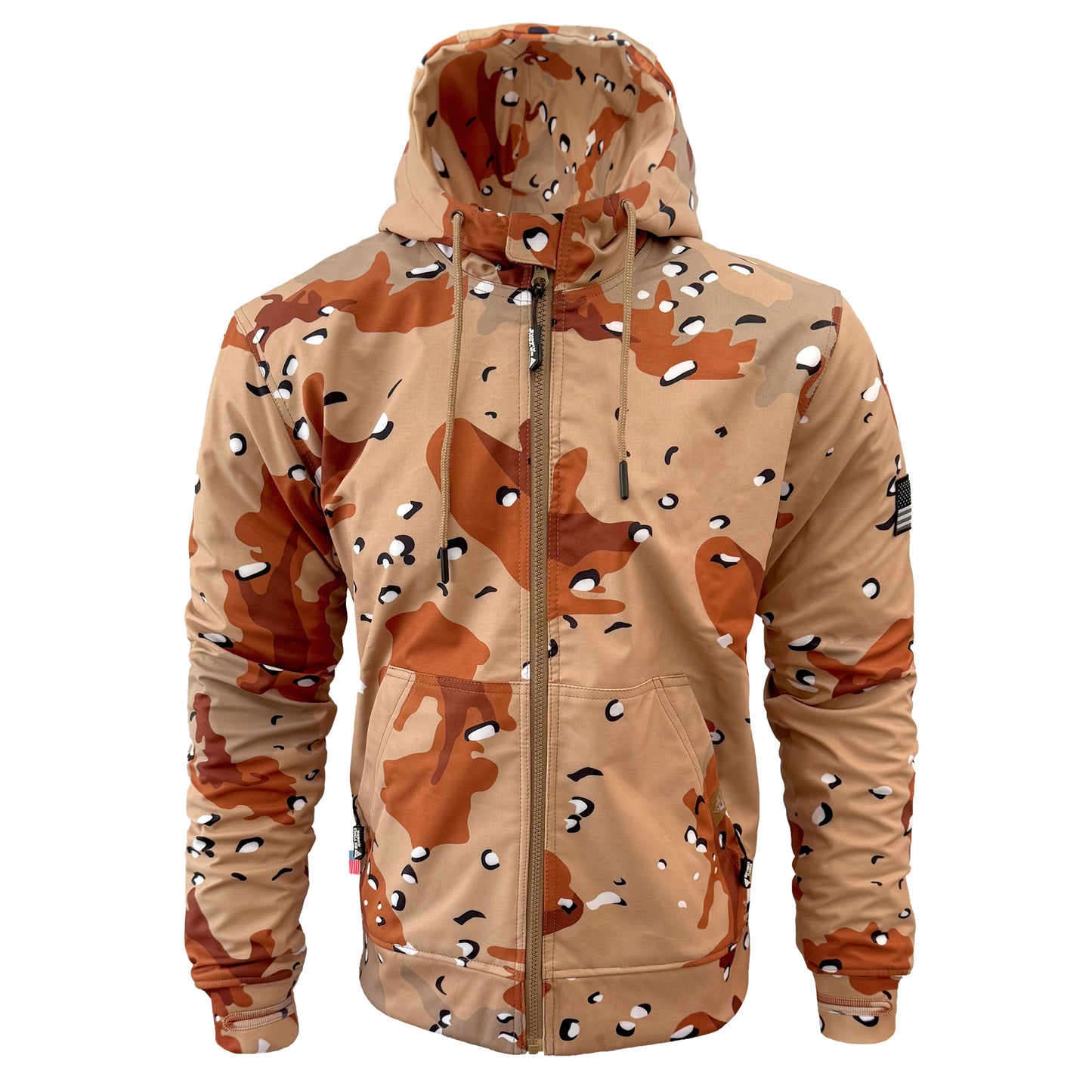 Protective SoftShell Unisex Camouflage Hoodie - “Dagger Two” with Pads