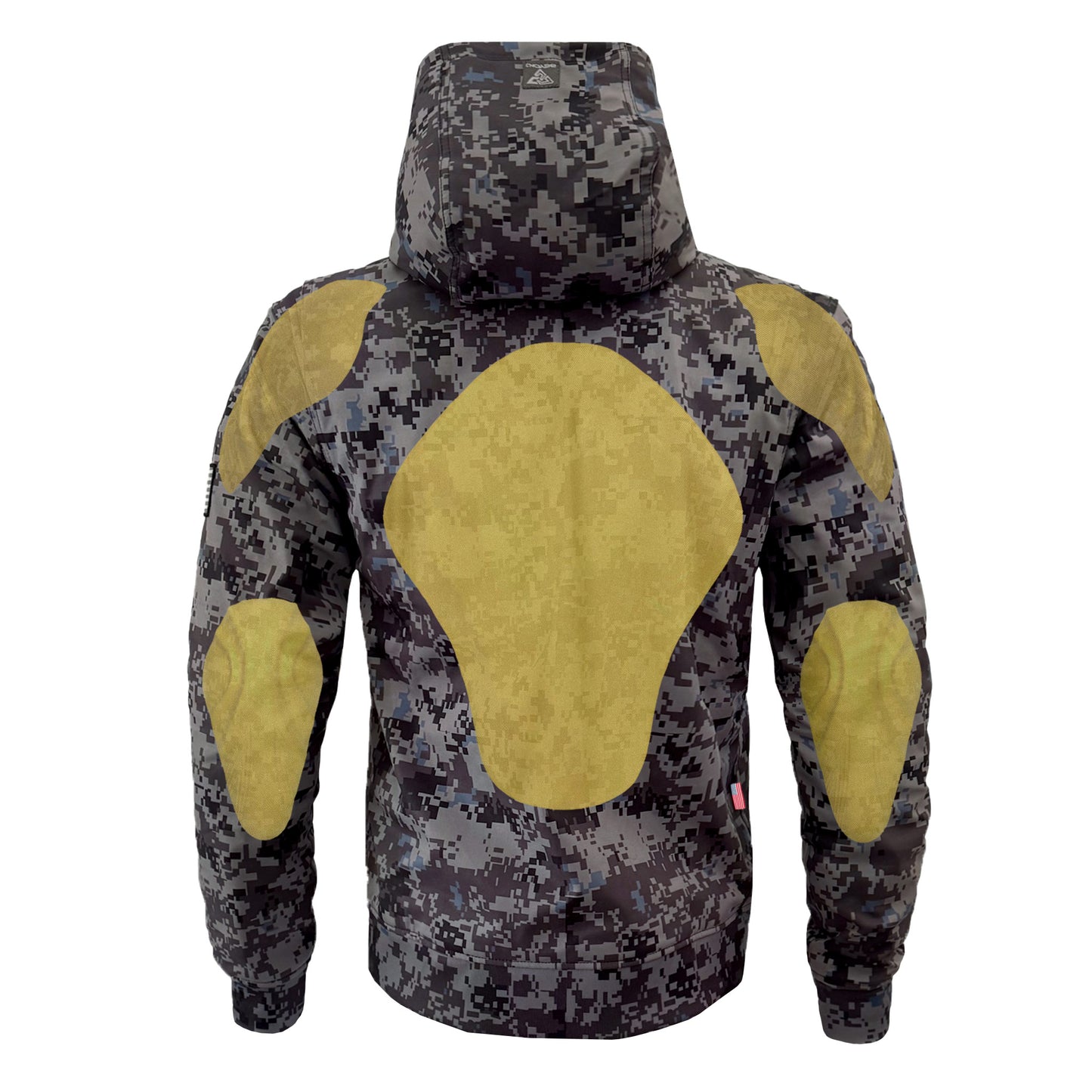 Protective SoftShell Unisex Camouflage Hoodie - “Devil Six” with Pads