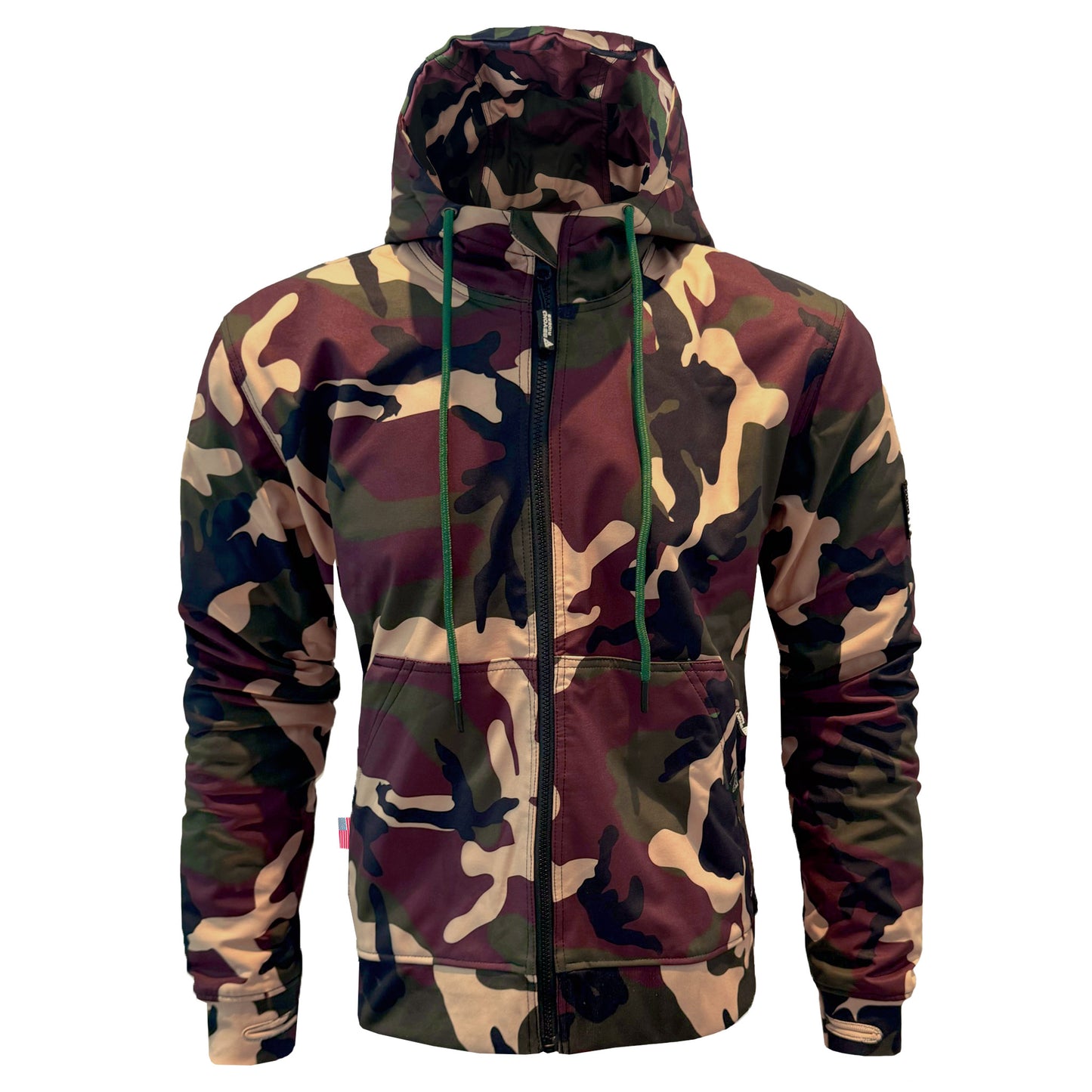 Protective SoftShell Unisex Camouflage Hoodie - “Knight Hawk” with Pads