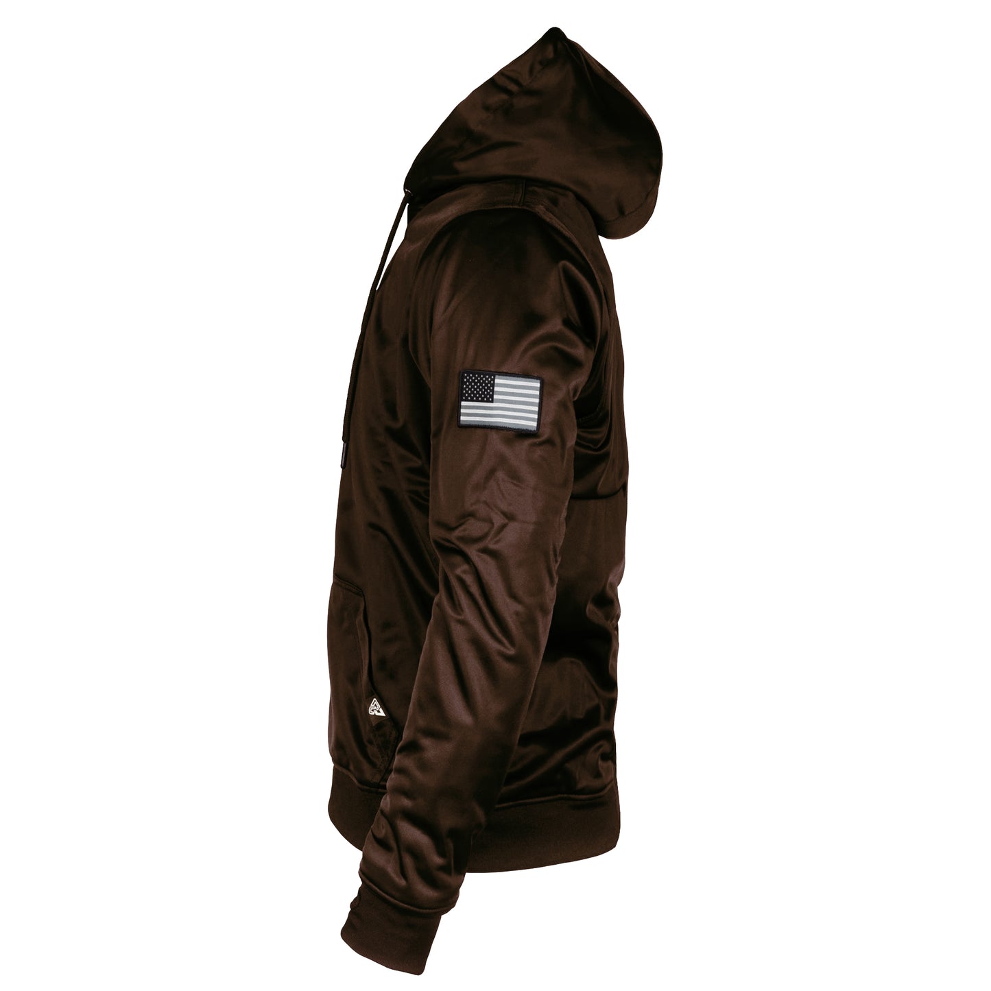 Brown Solid Ultra Protective Hoodie with Pads