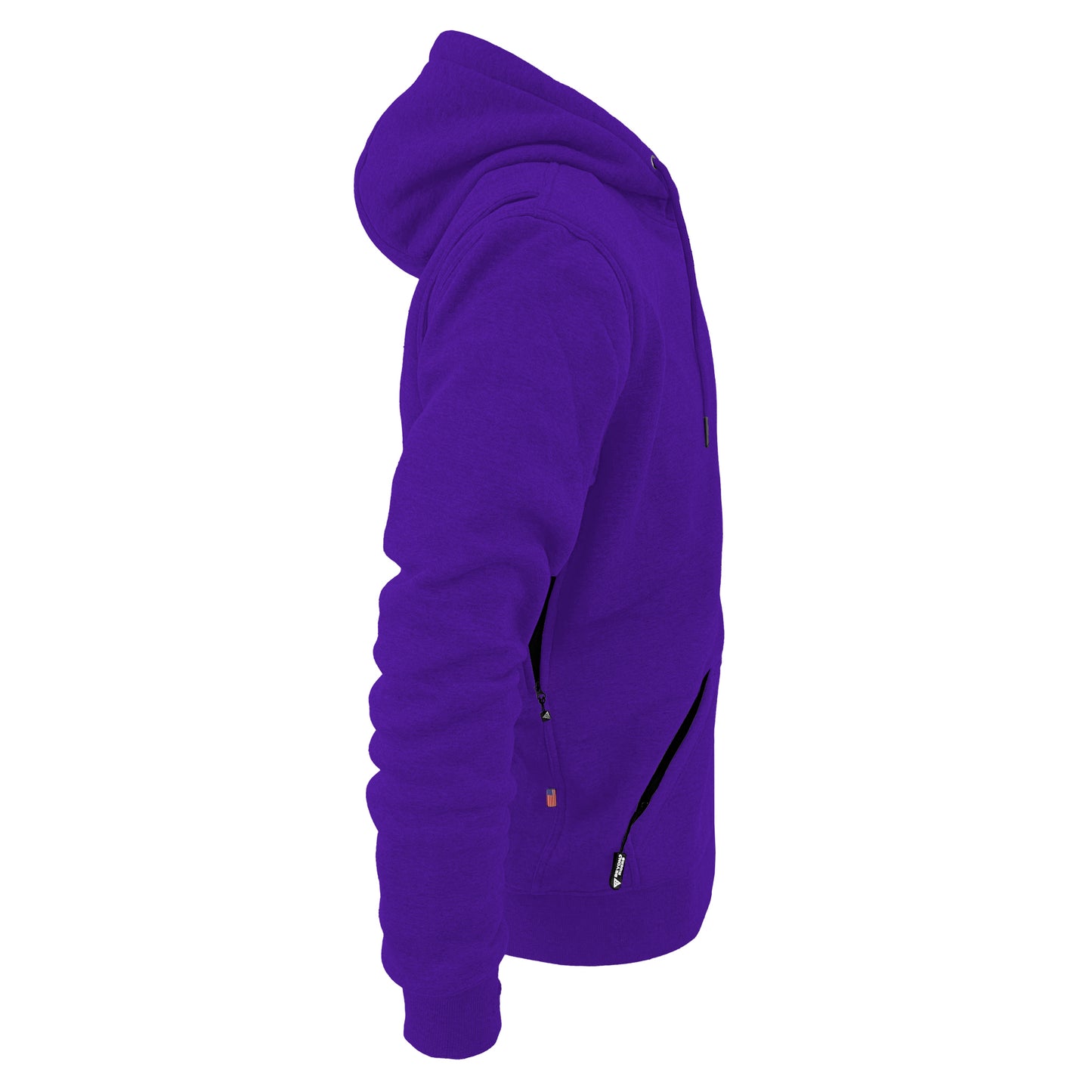 Protective Fleece Unisex Hoodie - Purple with Pads