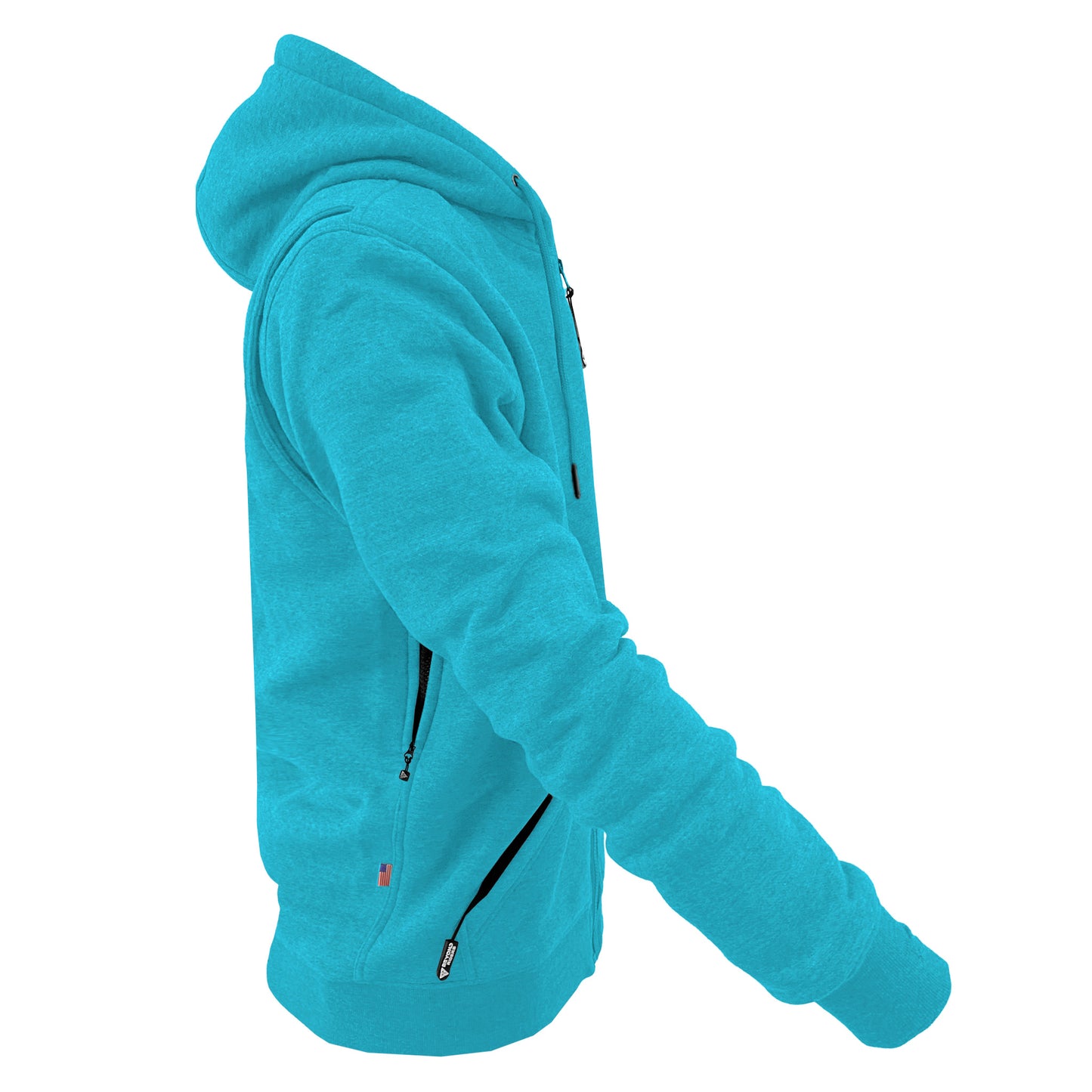 Protective Fleece Unisex Hoodie - Sky Blue with Pads