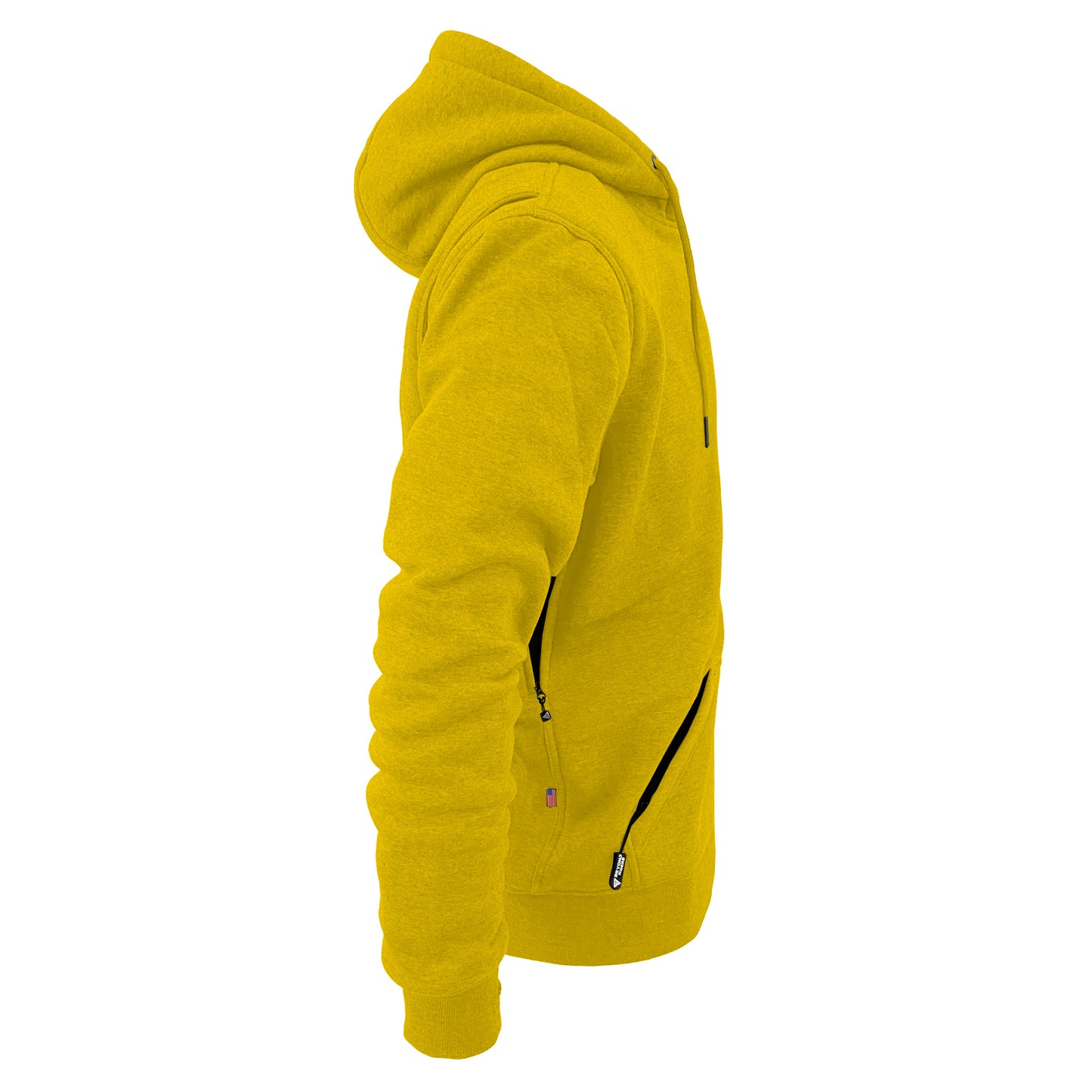Protective Fleece Unisex Hoodie - Yellow with Pads