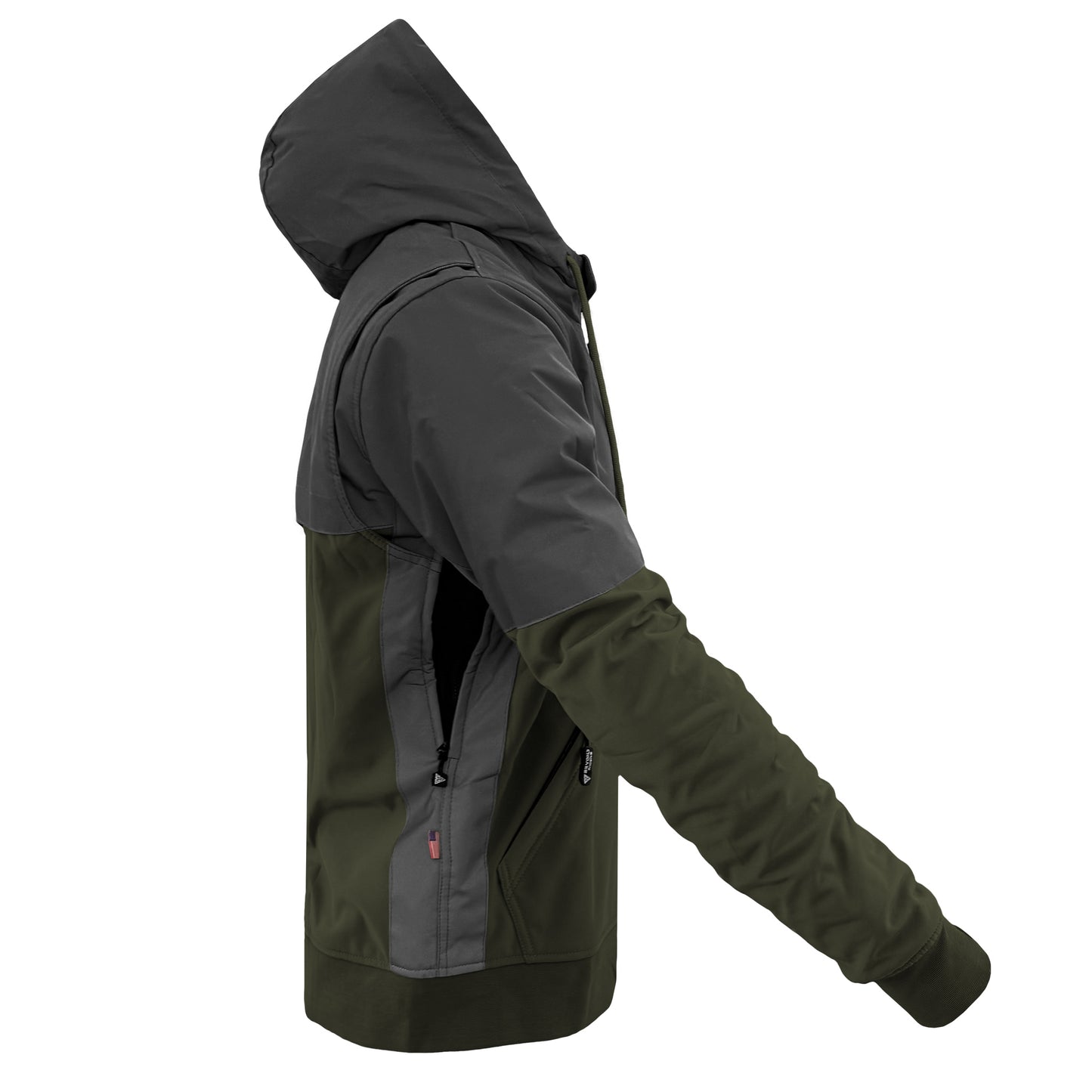 SoftShell Reflective Army Green Nebula Hoodie - with Pads