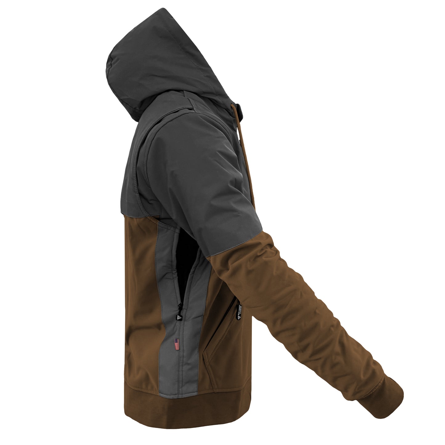 SoftShell Reflective Light Brown Nebula Hoodie - with Pads