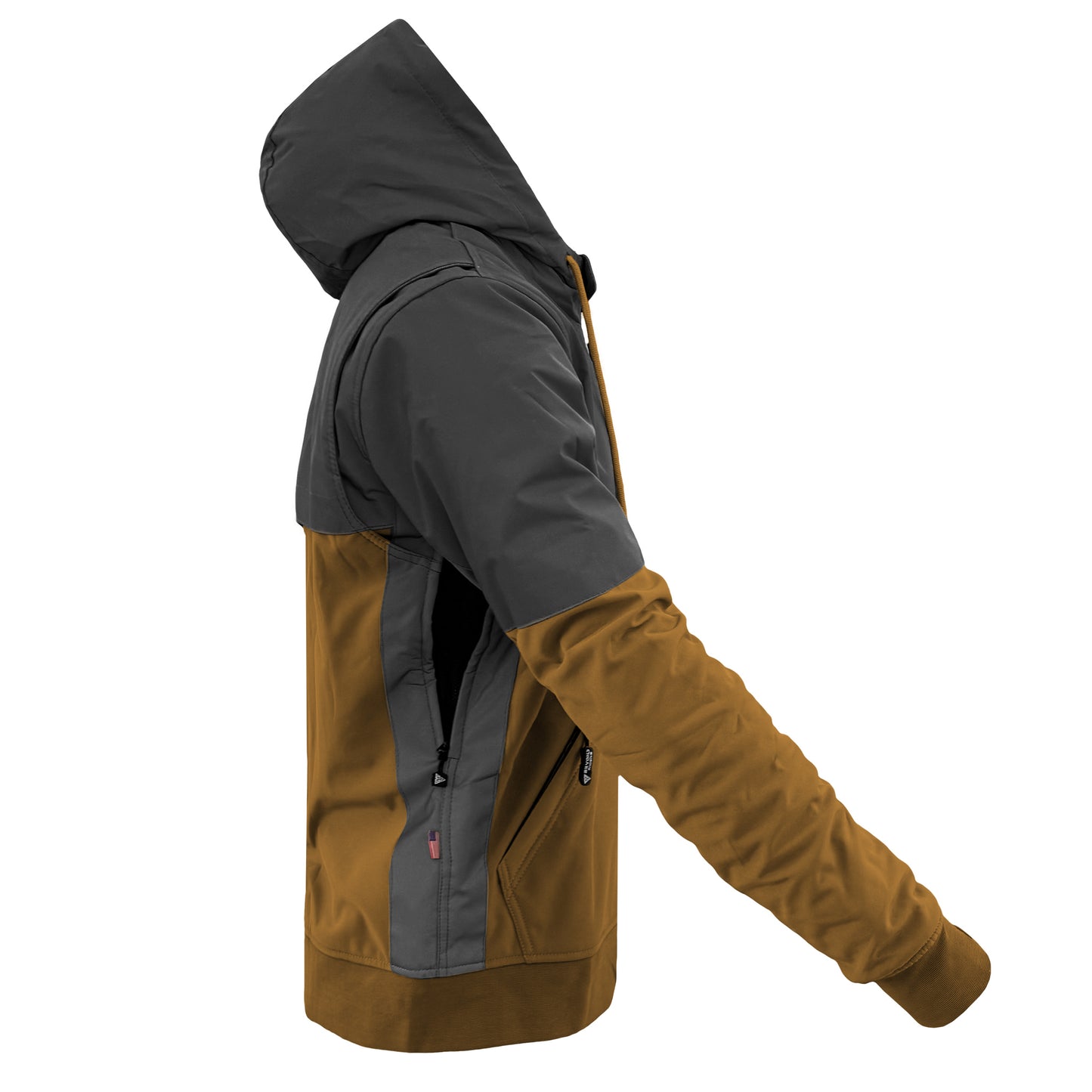 SoftShell Reflective Mustard Nebula Hoodie - with Pads