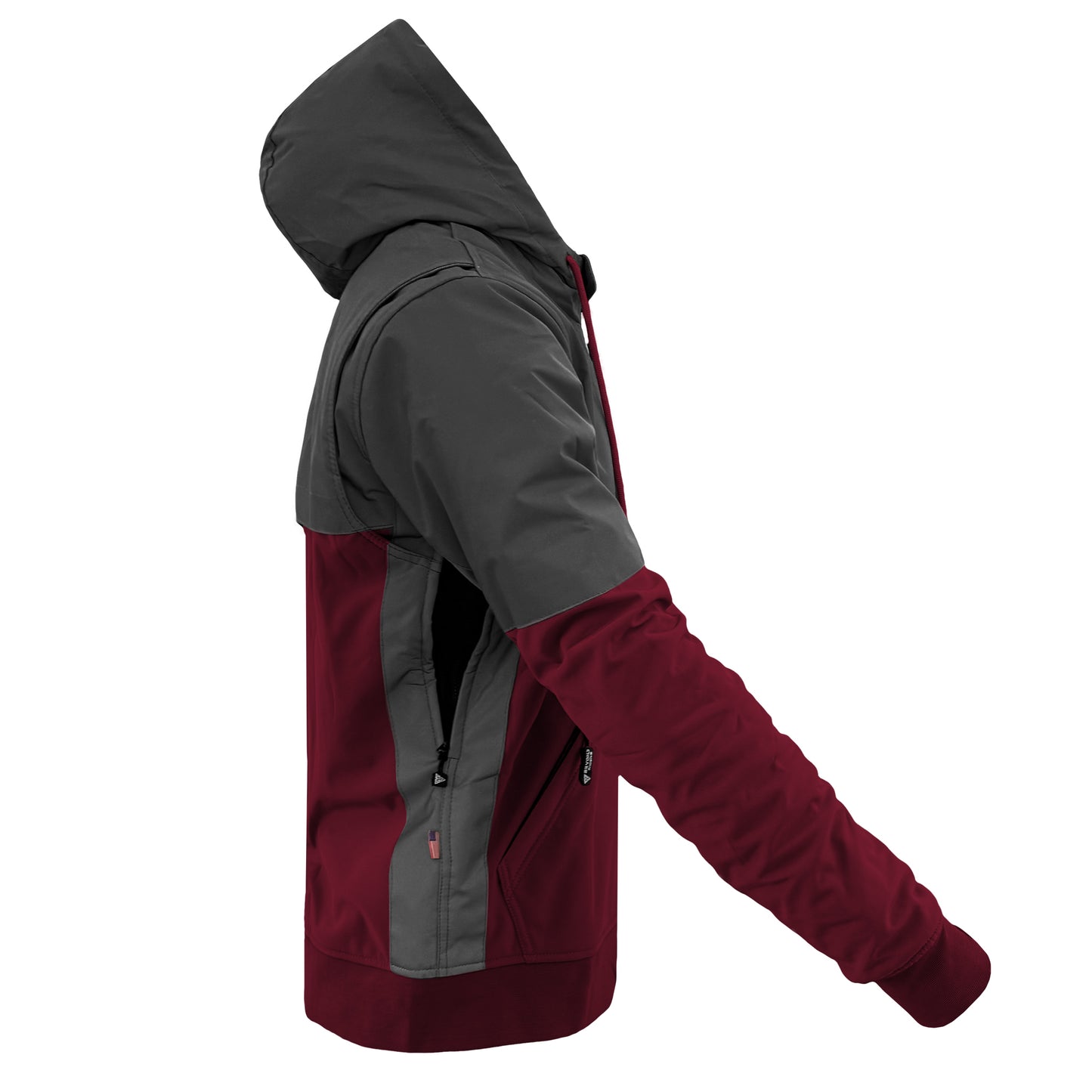 SoftShell Reflective Red Maroon Nebula Hoodie - with Pads