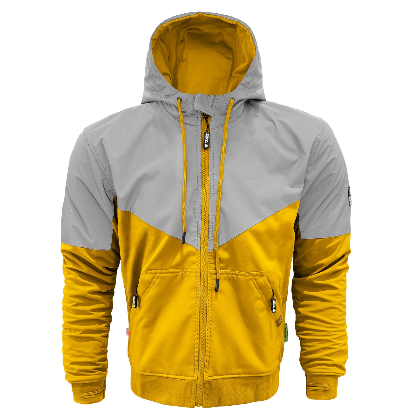 SoftShell Reflective Yellow Eclipse Hoodie - with Pads