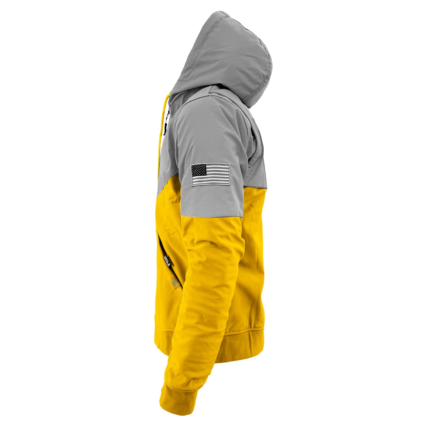 SoftShell Reflective Yellow Eclipse Hoodie - with Pads