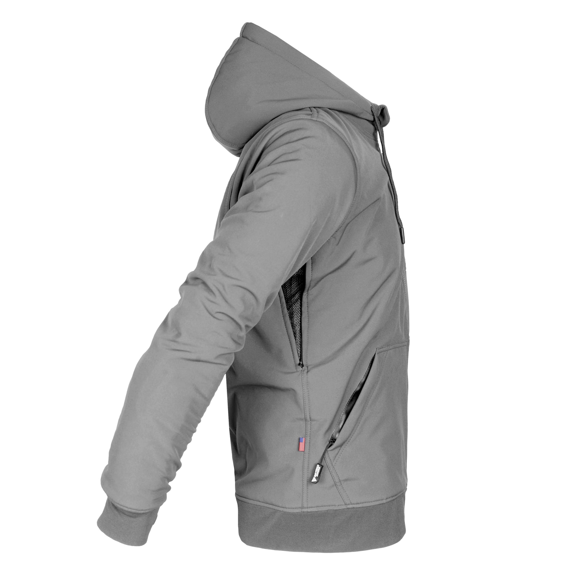 Unisex-Softshell-Hoodie-Gray-Matte-Color-Right