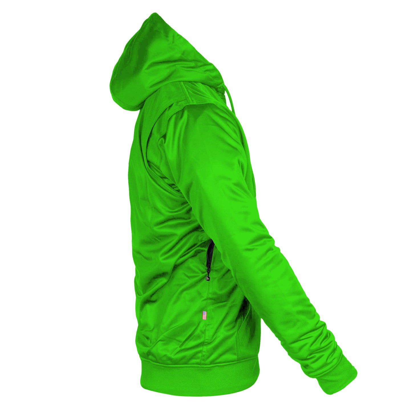 Green Solid Ultra Protective Hoodie with Pads