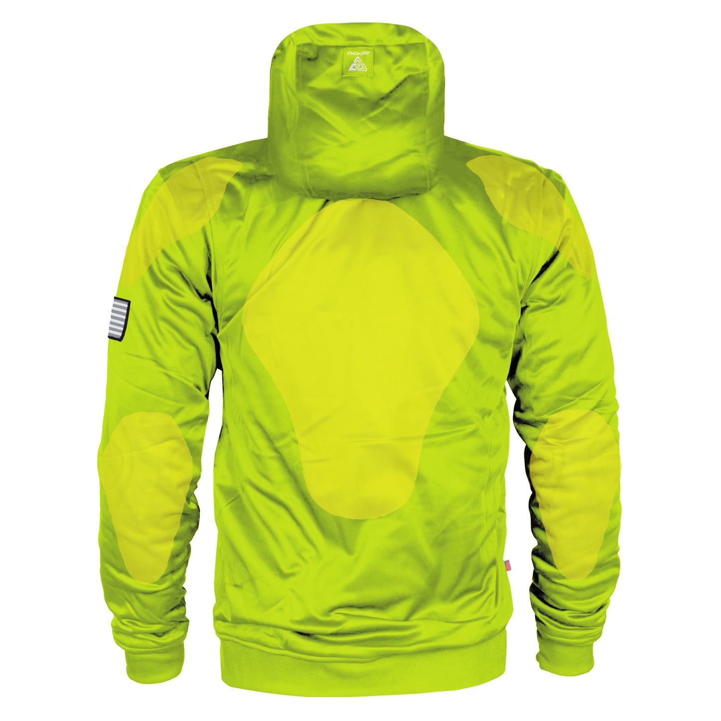 Hi Vis Green Solid Ultra Protective Hoodie with Pads